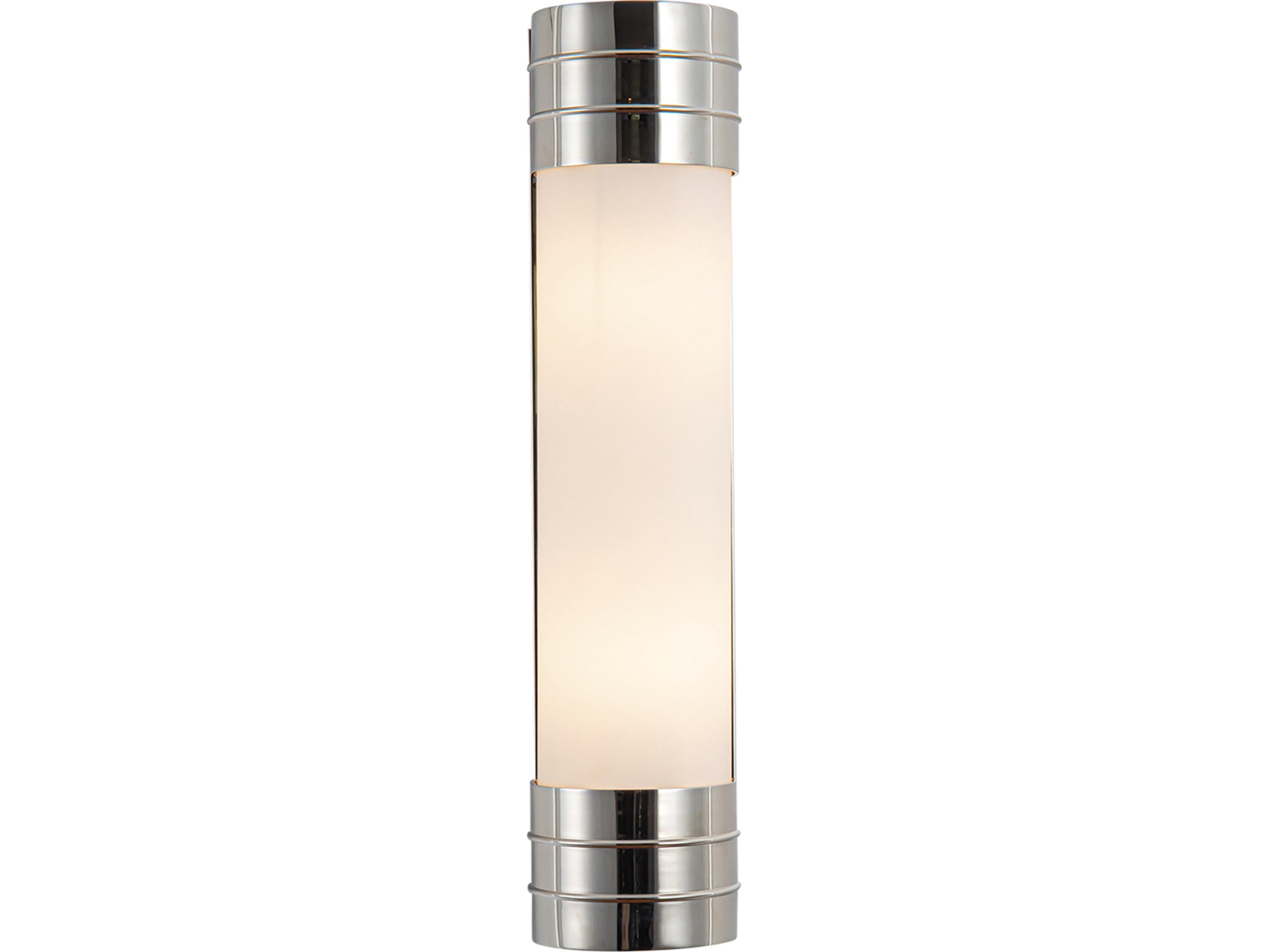 Willard Wall Sconce Polished Nickel Opal Glass