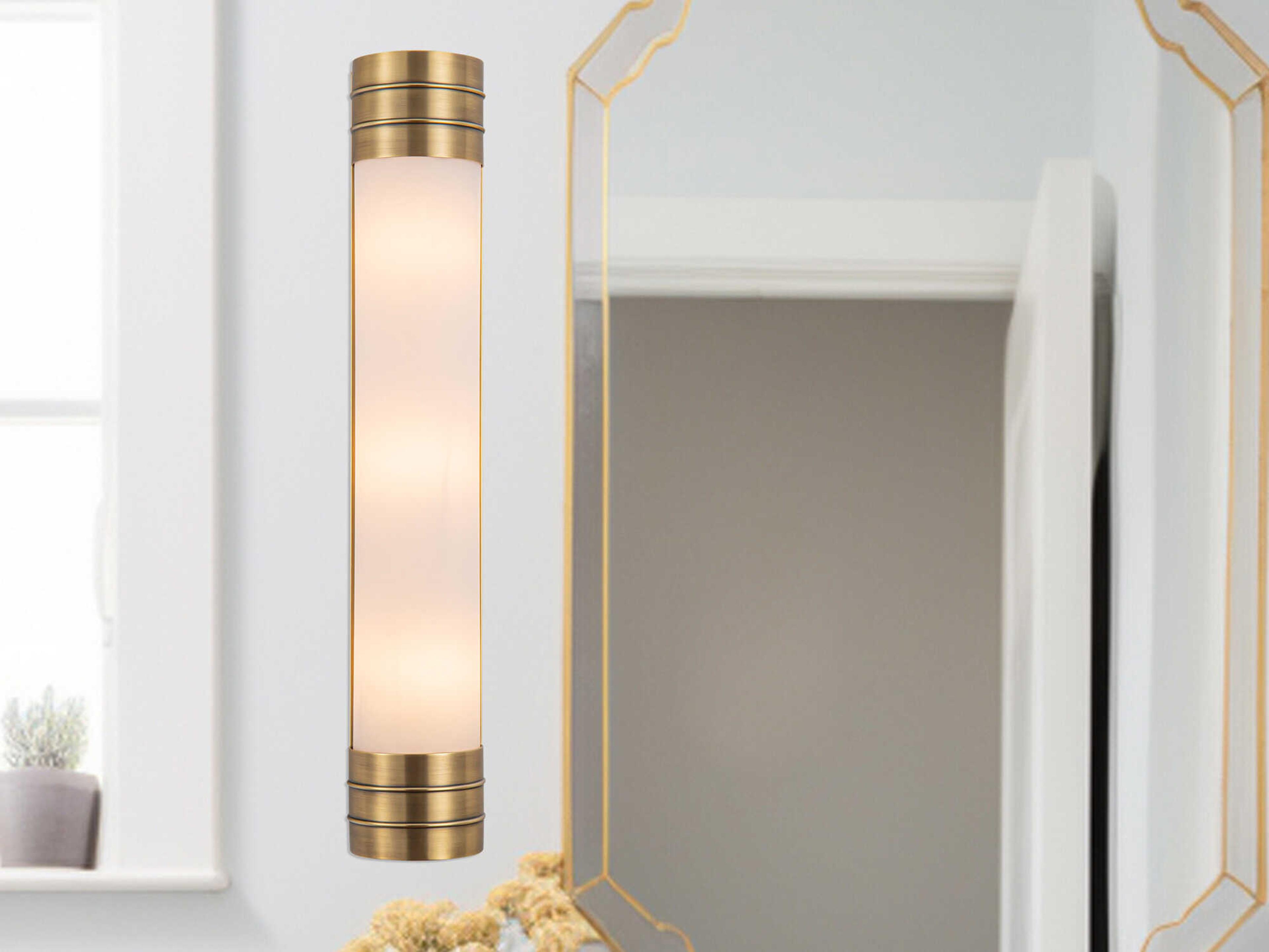 Alora Lighting Willard 3-Light Vintage Brass Wall Sconce