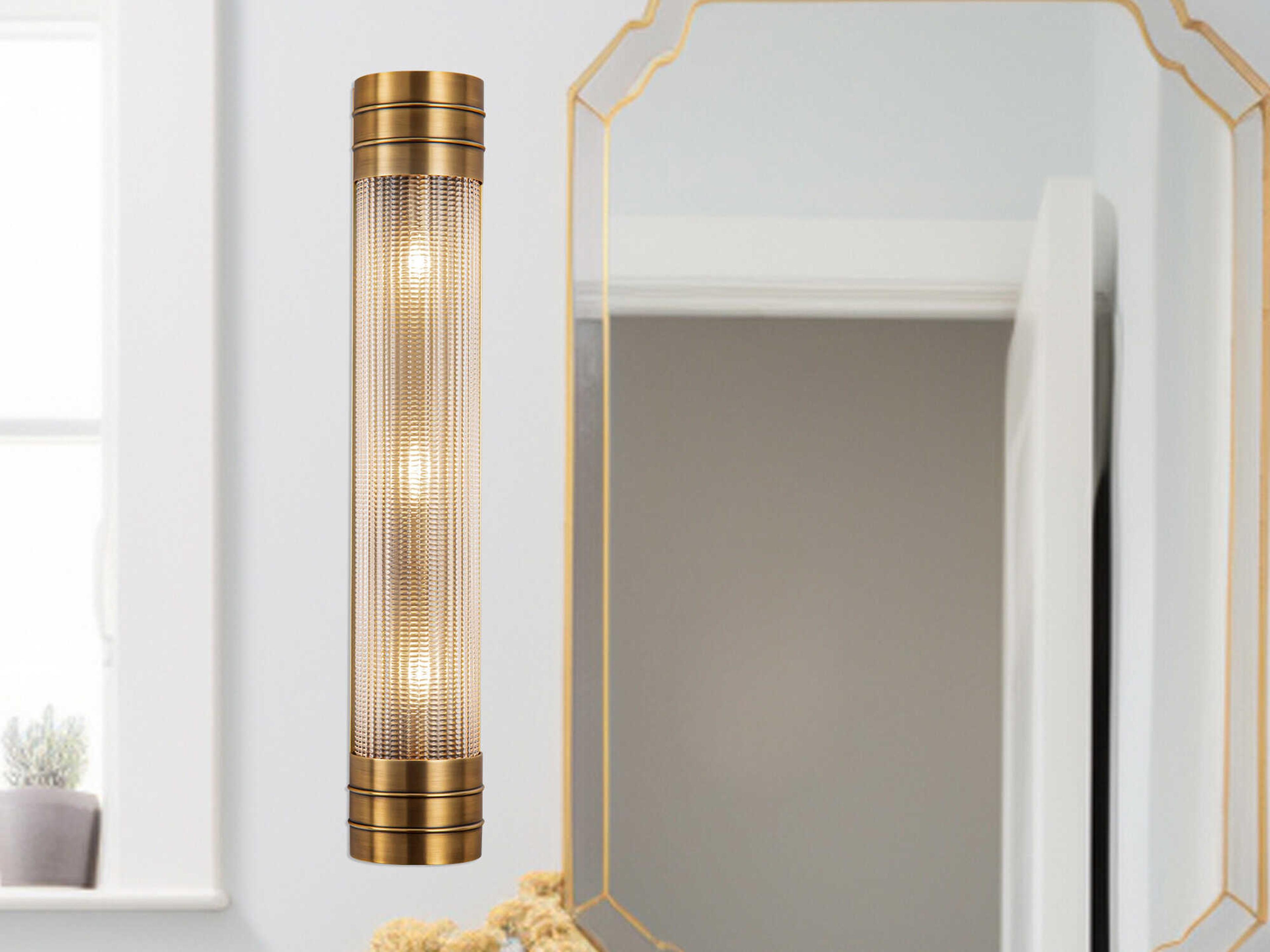 Alora Lighting Willard 3-Light Vintage Brass Wall Sconce