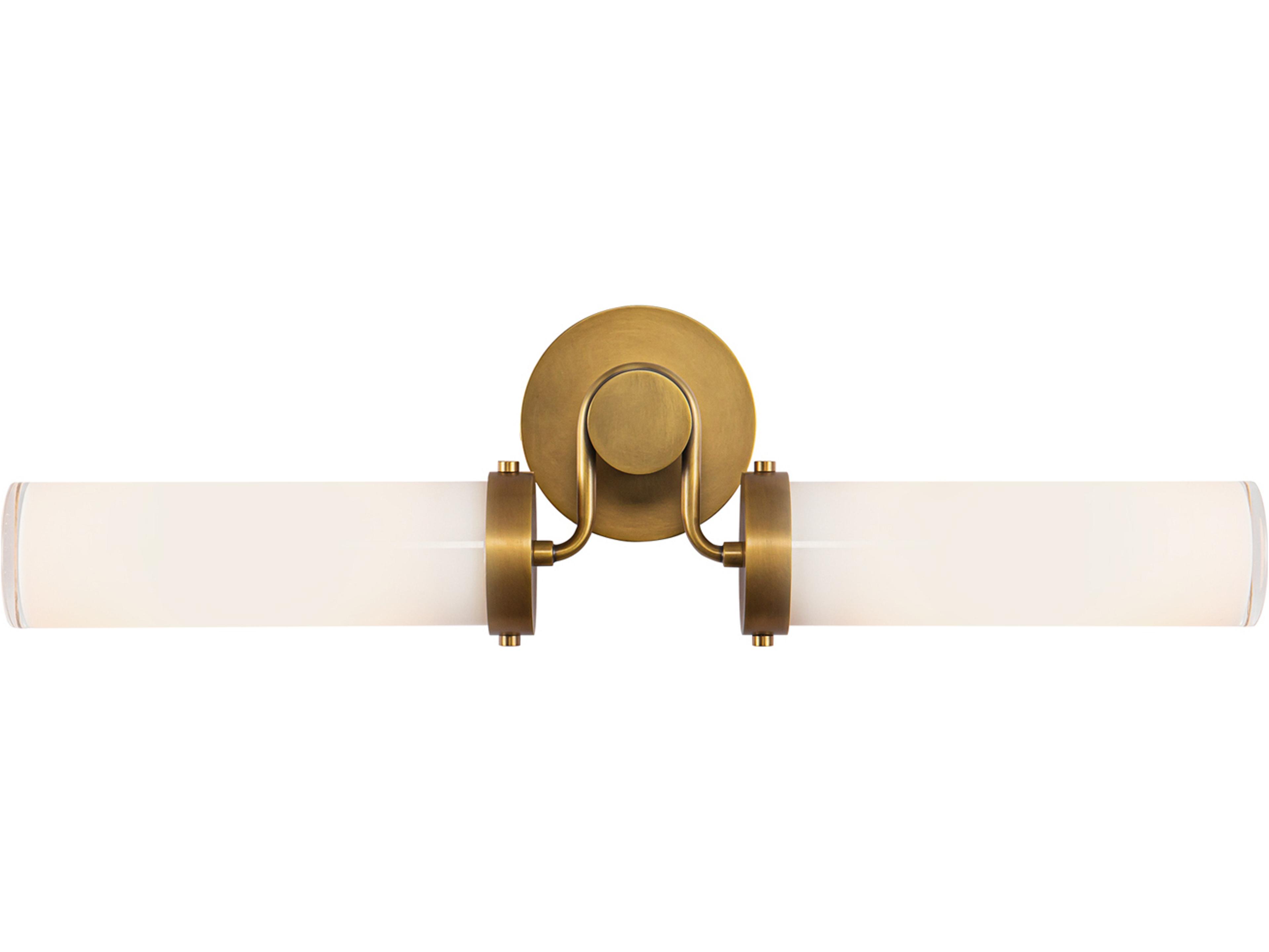 Wynwood 2-Light Bathroom Vanity Light in Vintage Brass