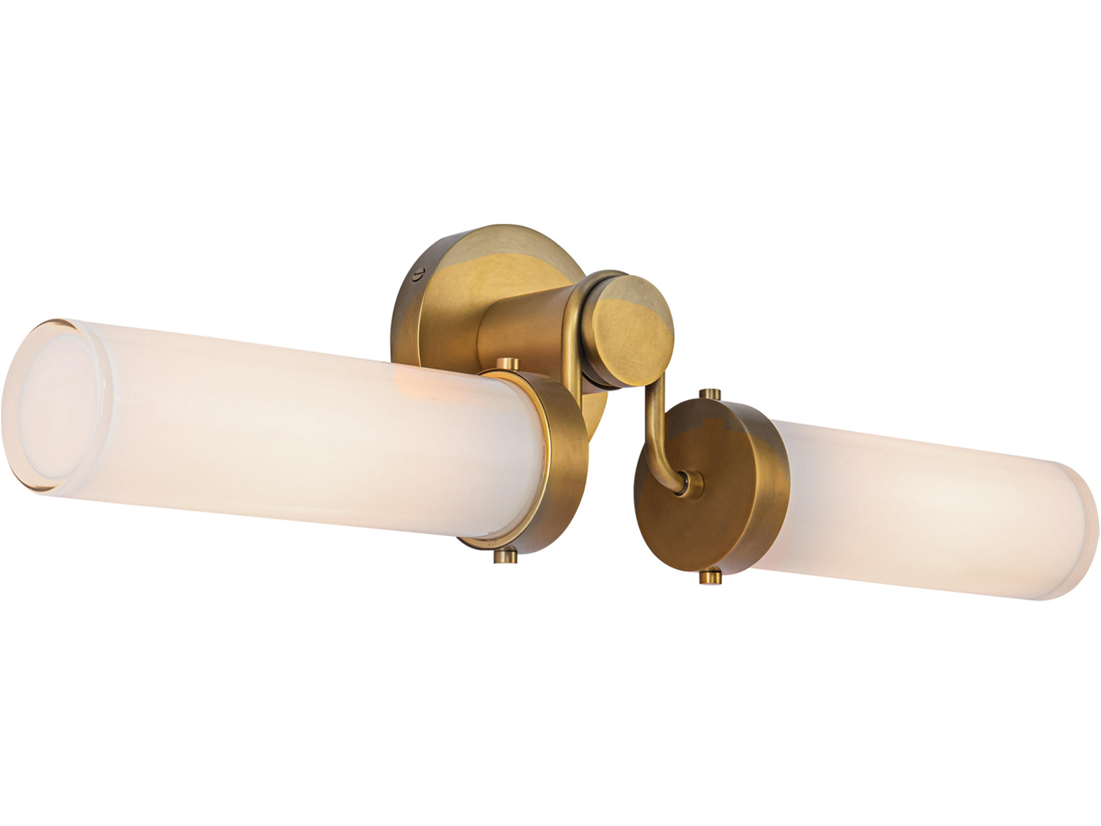 Alora Lighting Wynwood 2-Light Vintage Brass Vanity Light