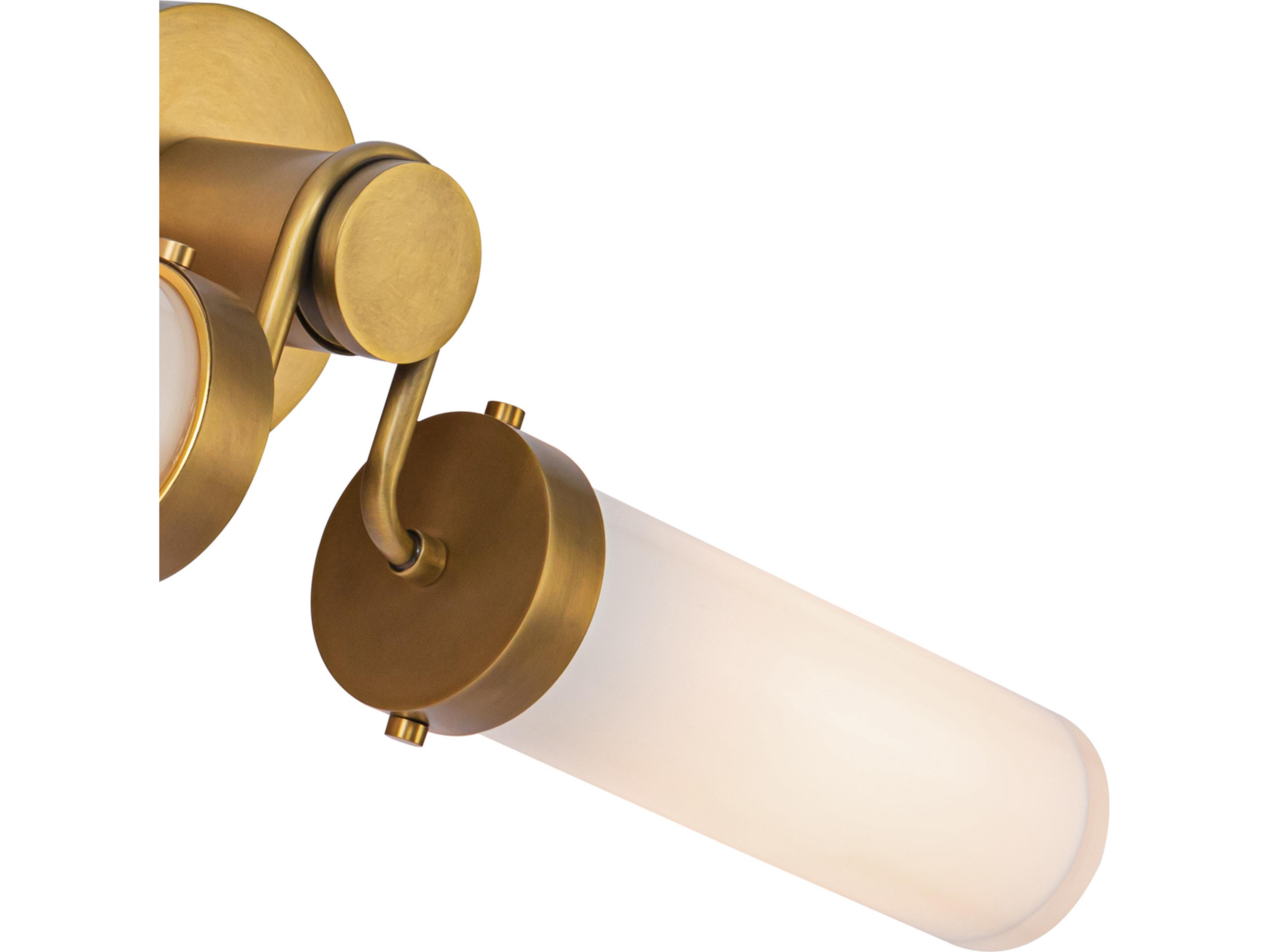 Alora Lighting Wynwood 2-Light Vintage Brass Vanity Light
