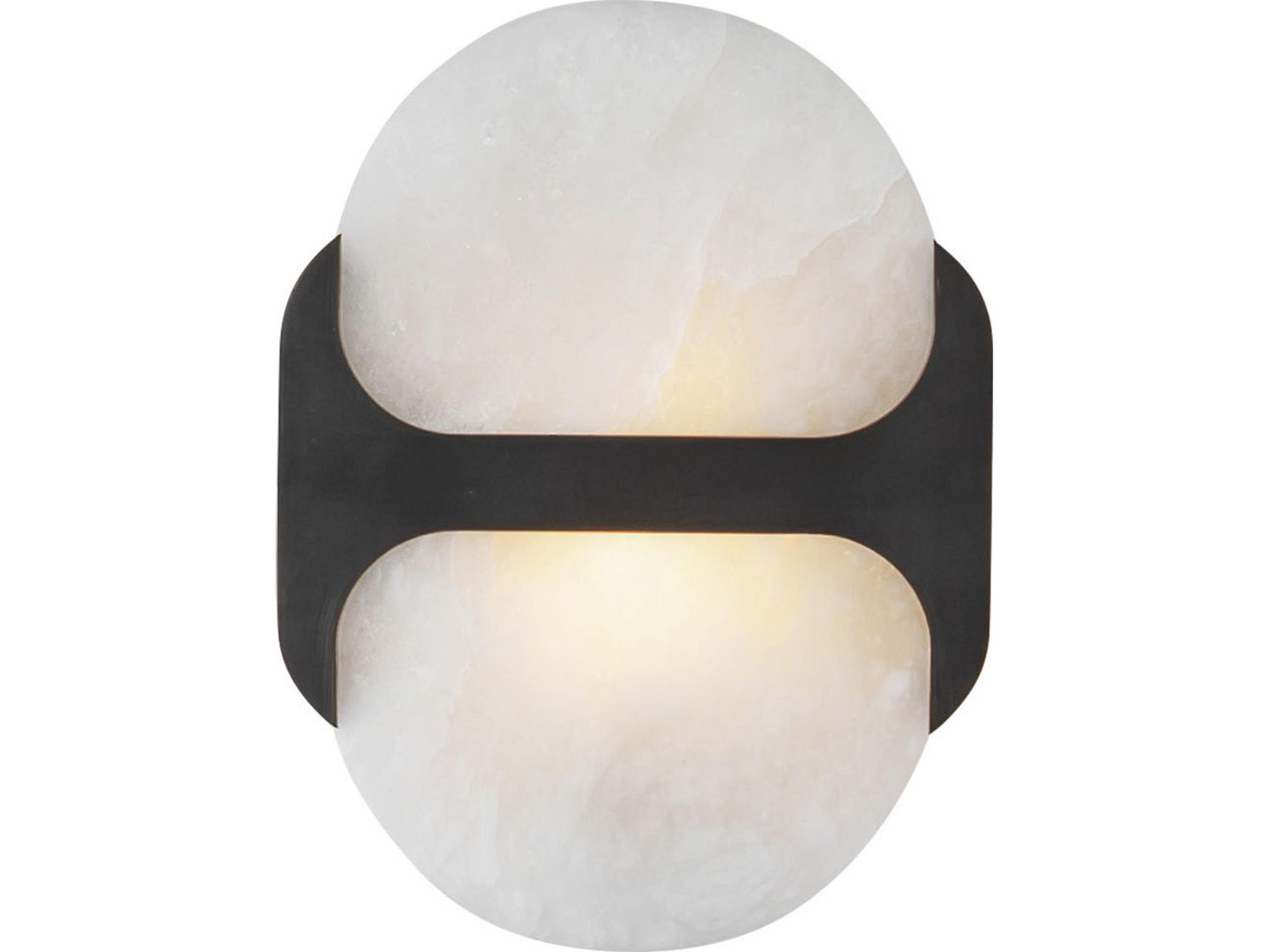 Odin Wall Sconce Urban Bronze Alabaster Modern