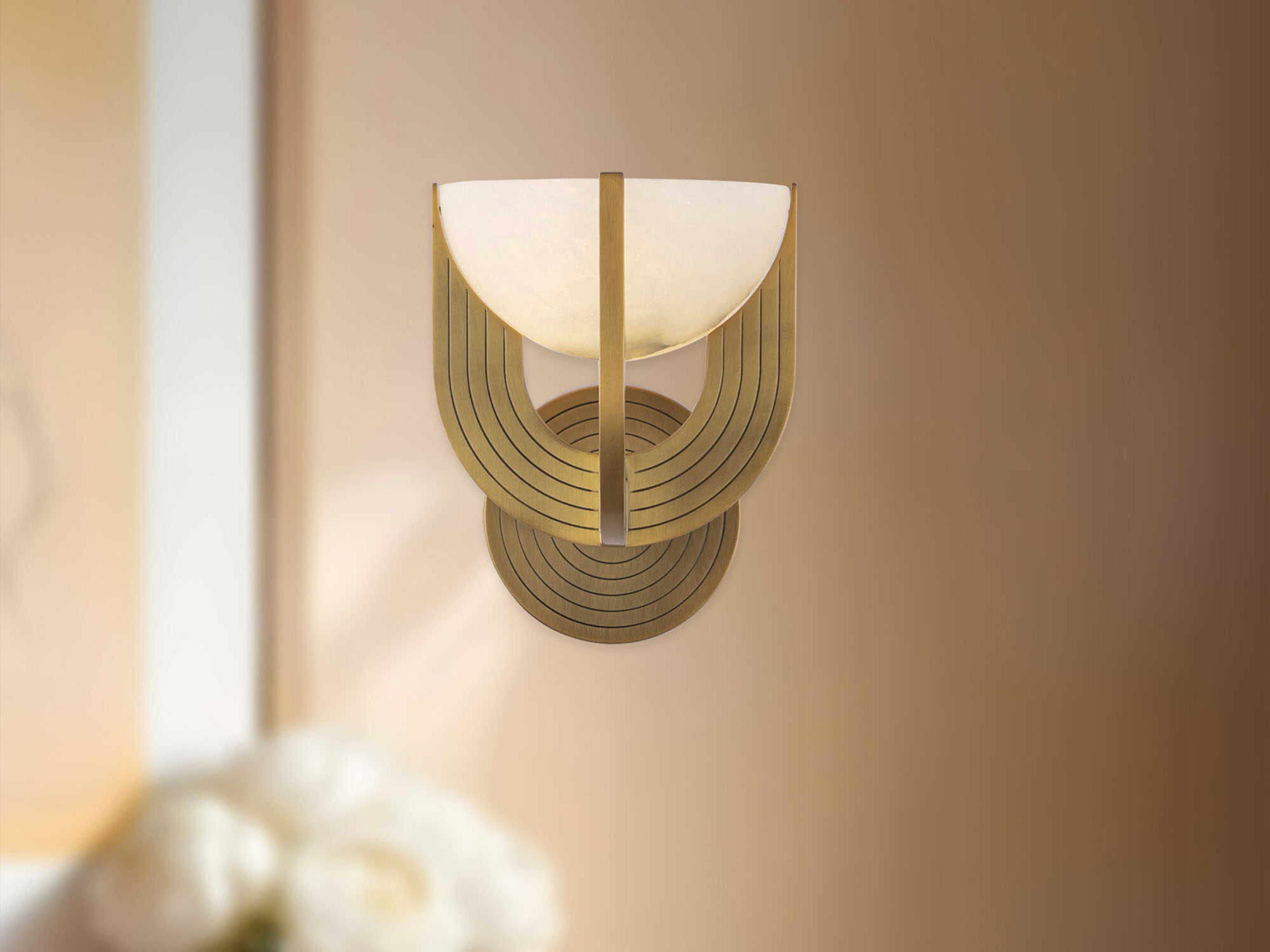 Alora Lighting Colette Vintage Brass Gold Wall Sconce