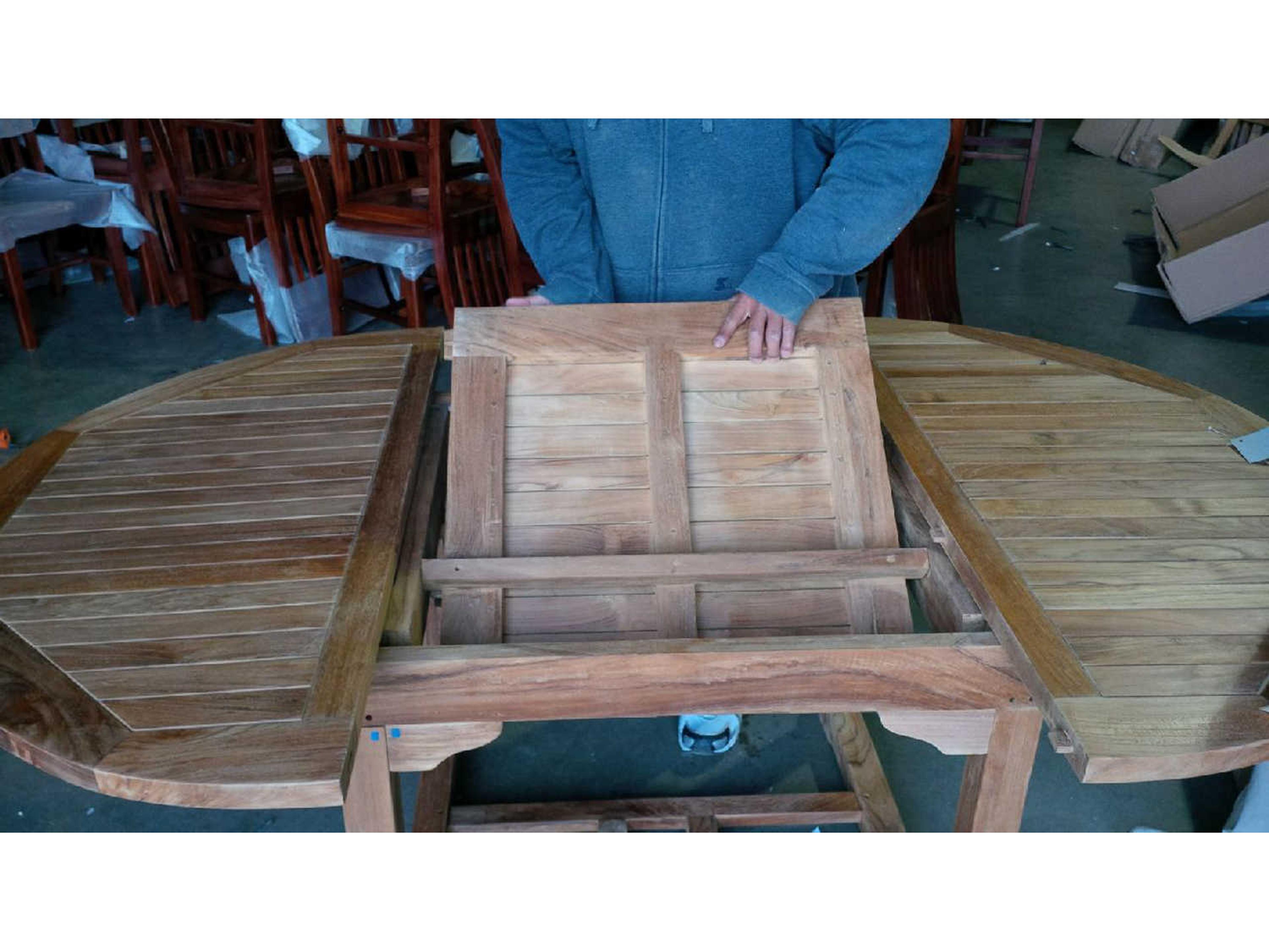 Anderson Teak Bahama Oval Extendable Table Extra Thick Wood