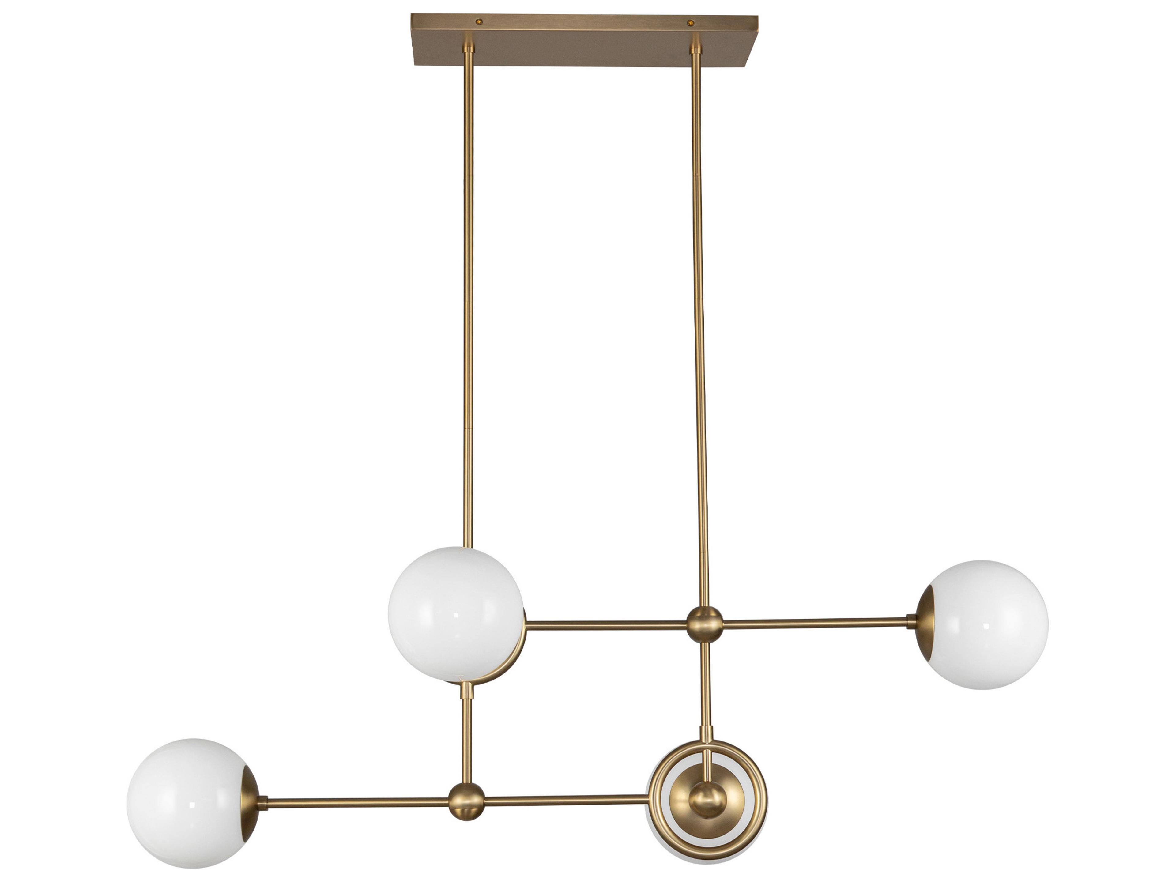 Alora Mood Fiore 4-Light Brushed Gold Globe Island Pendant