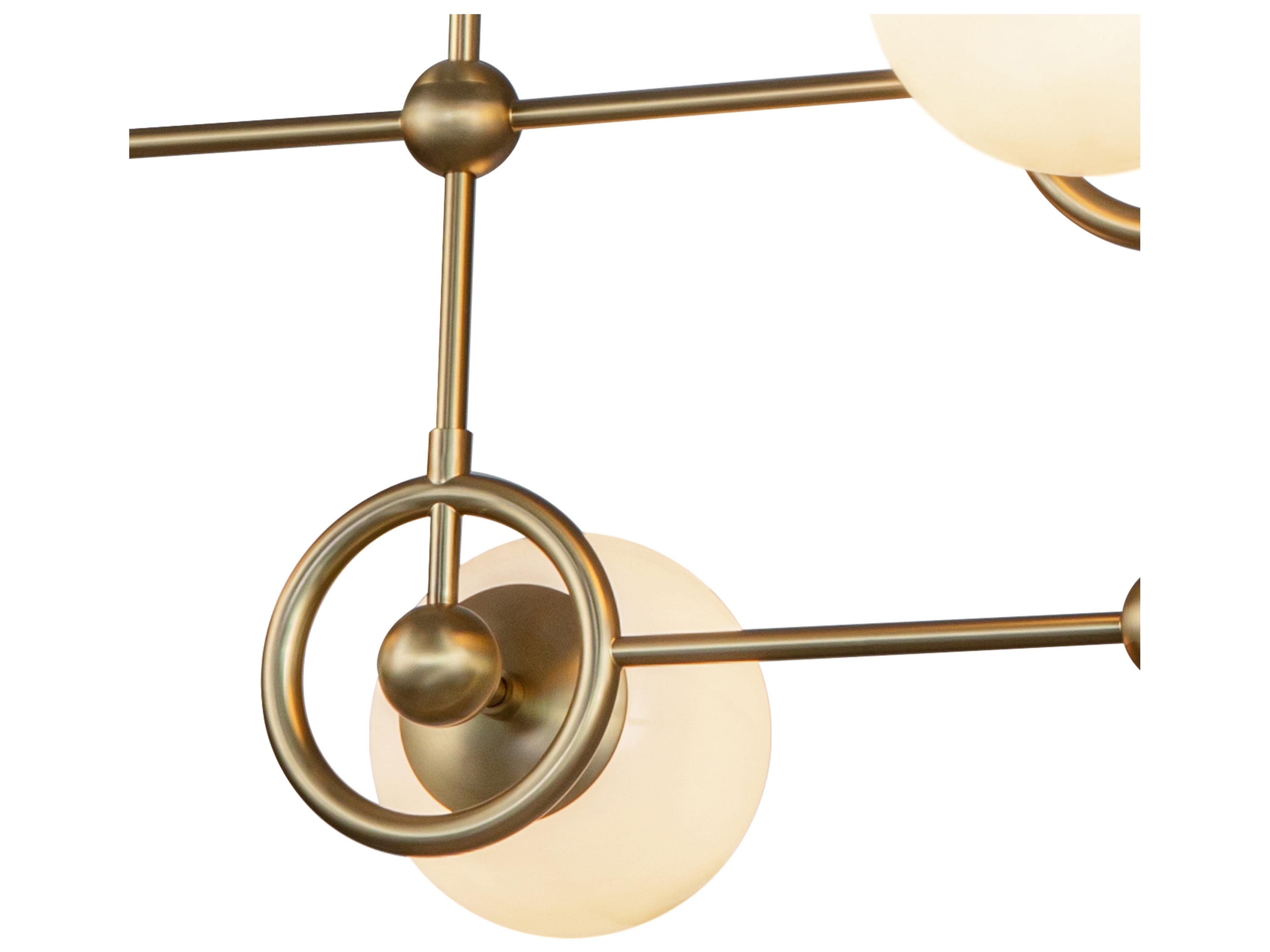Alora Mood Fiore 4-Light Brushed Gold Globe Island Pendant
