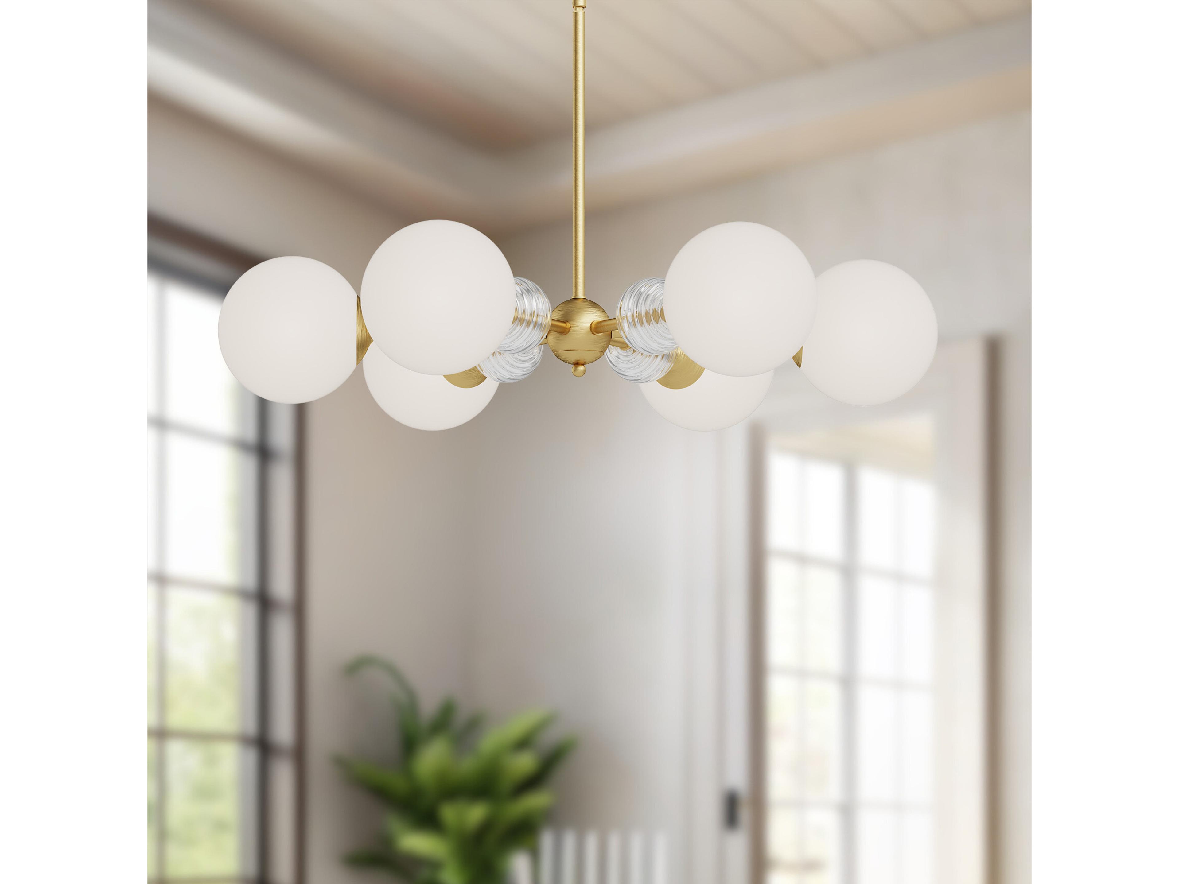 Alora Mood Celia 6-Light Brushed Gold Globe Chandelier