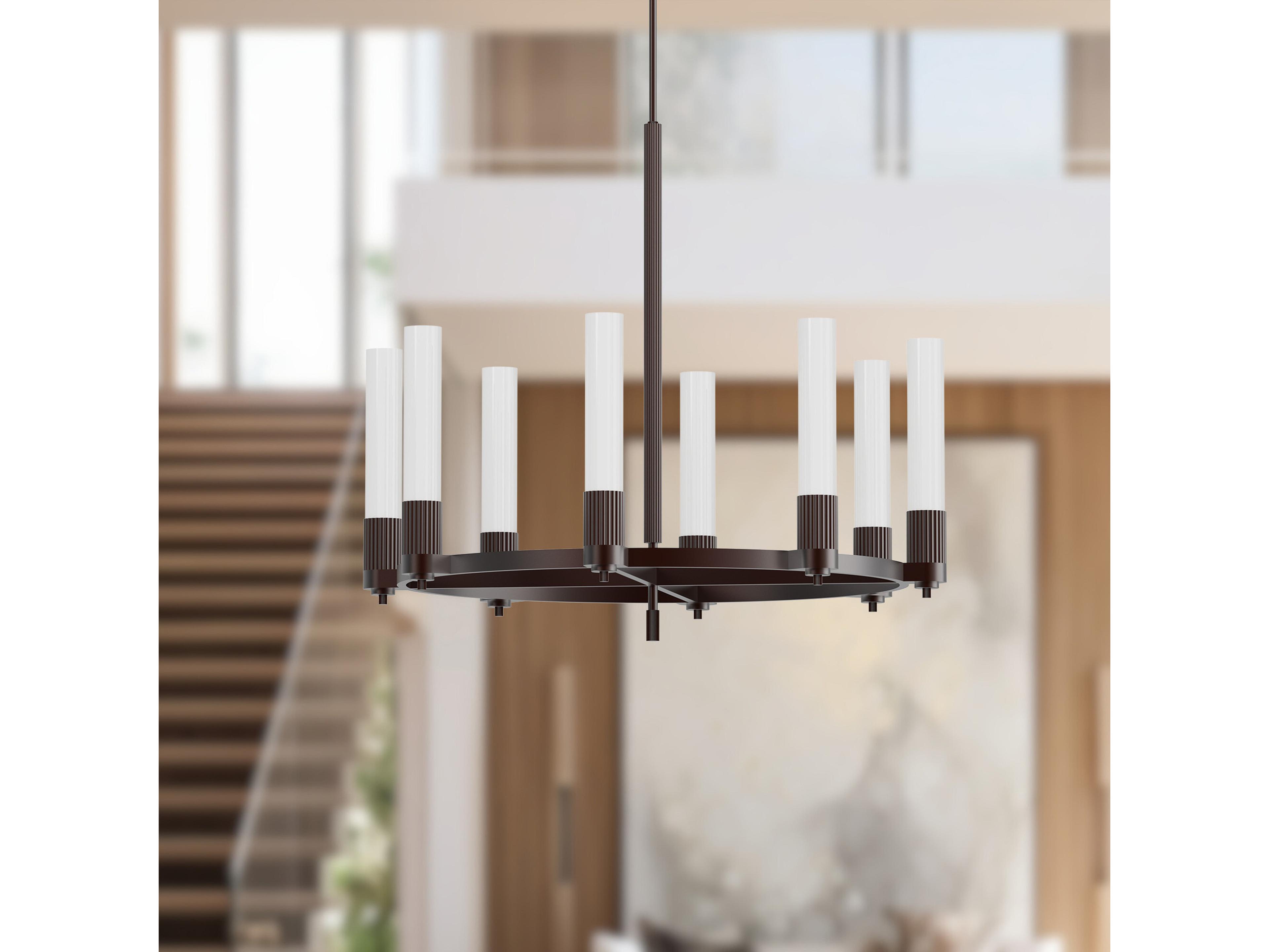 Alora Mood Rue 8-Light Warm Bronze Round Chandelier