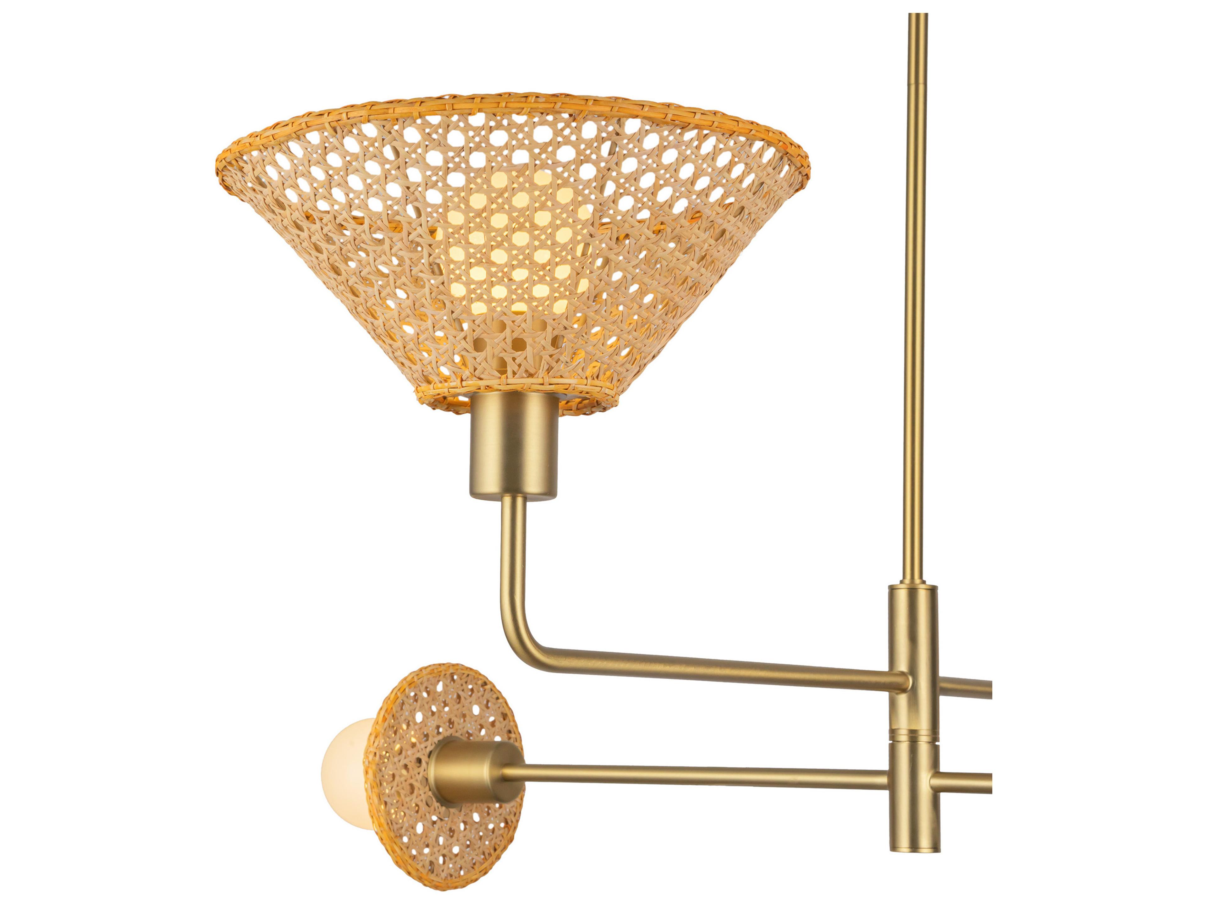 Alora Mood Piper 4-Light Brushed Gold Geometric Chandelier