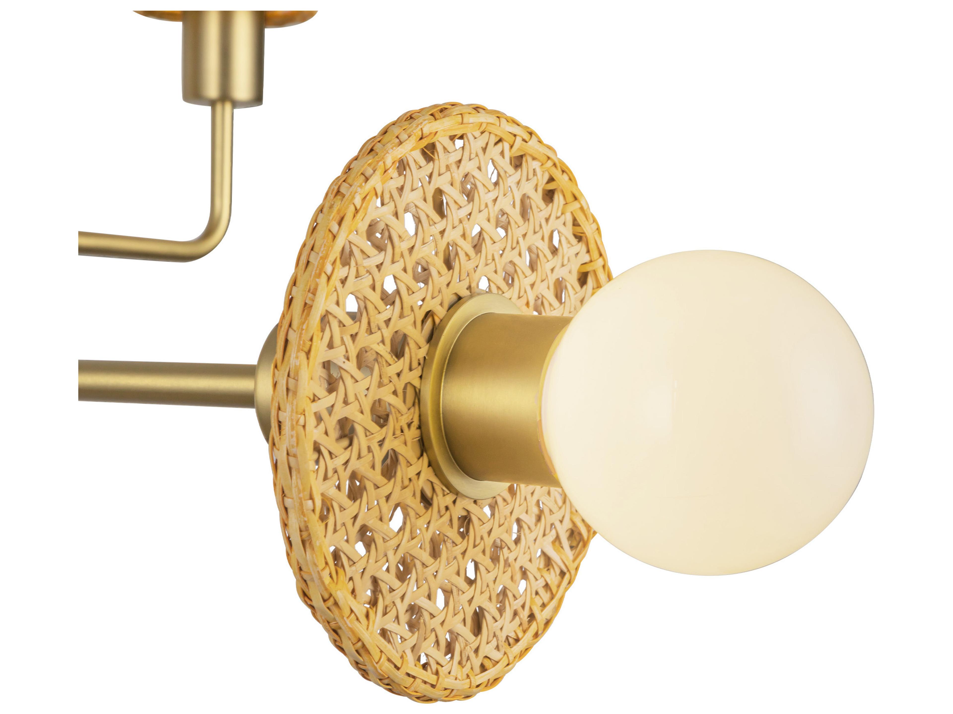 Alora Mood Piper 4-Light Brushed Gold Geometric Chandelier