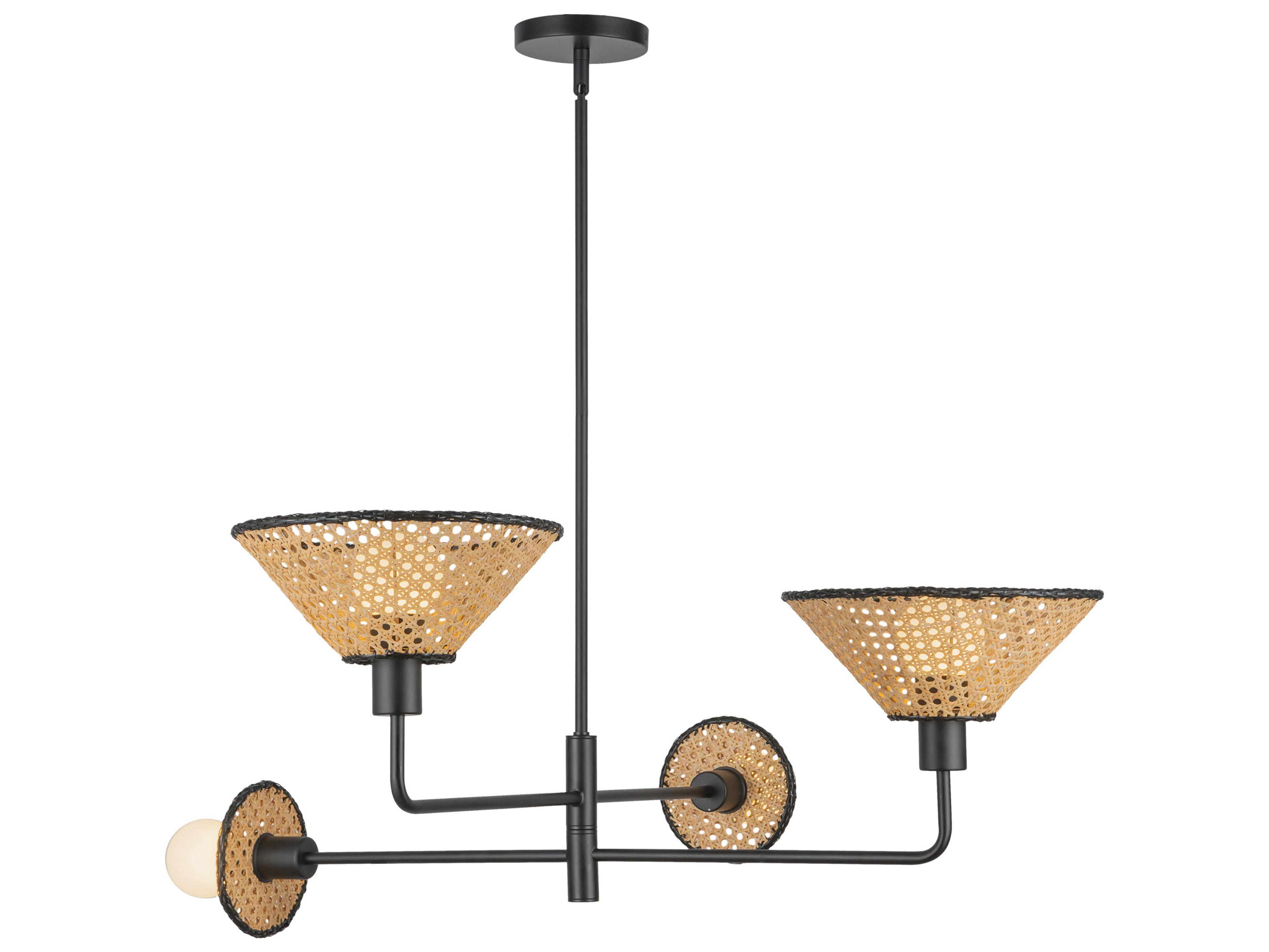Alora Mood Piper 4-Light Matte Black Geometric Chandelier