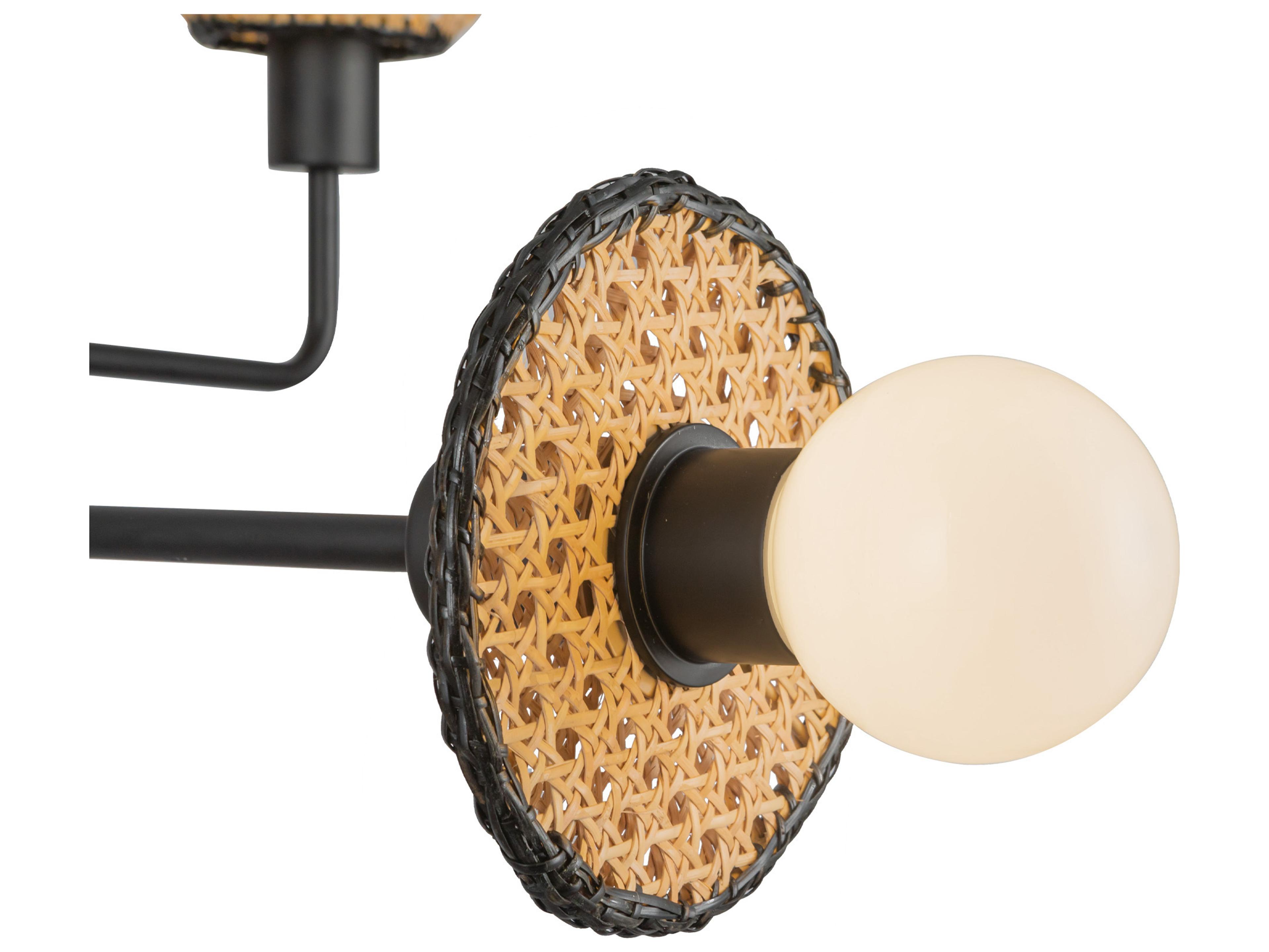 Alora Mood Piper 4-Light Matte Black Geometric Chandelier