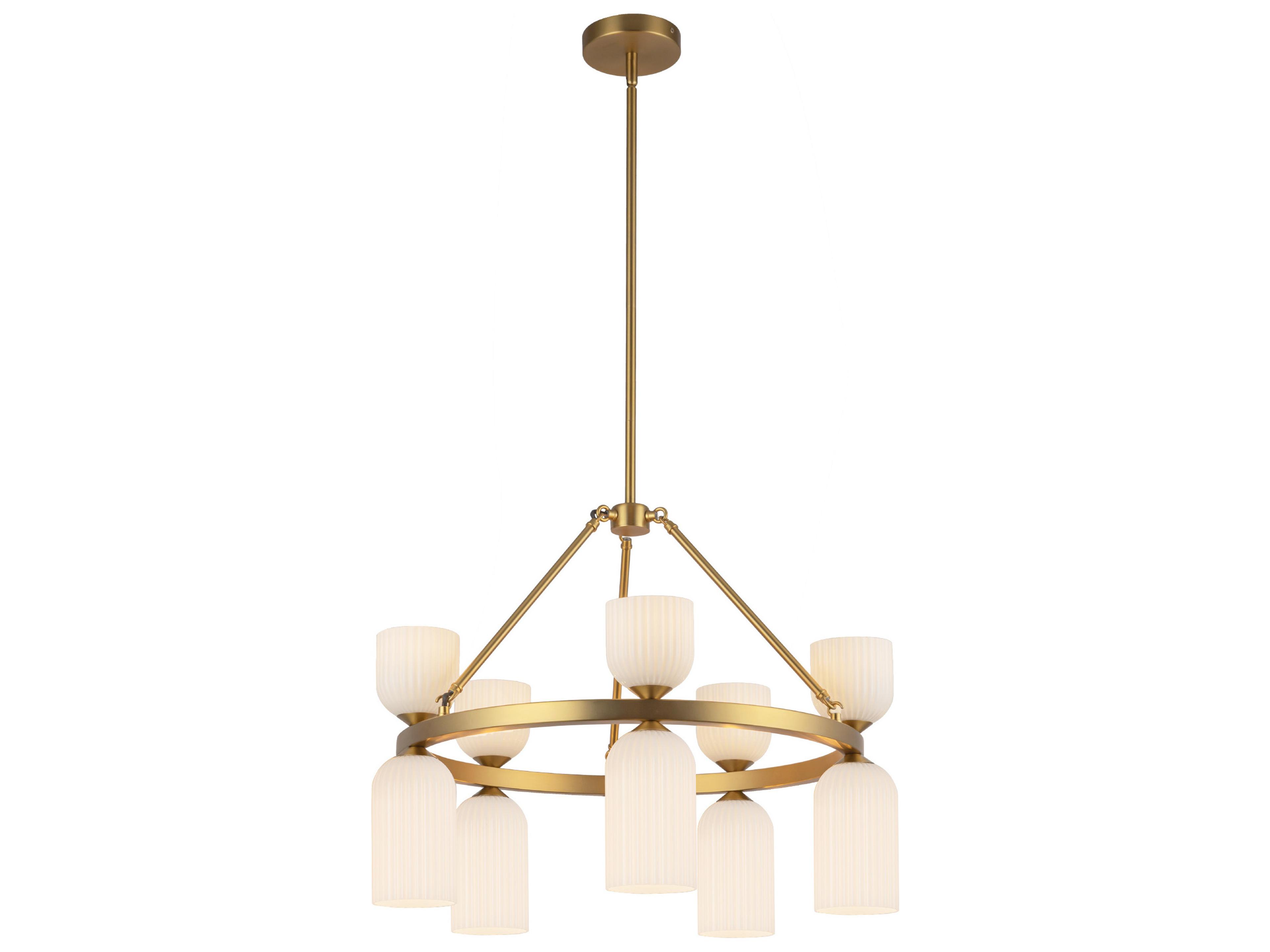 Alora Mood Nelly 10-Light Brushed Gold Geometric Chandelier