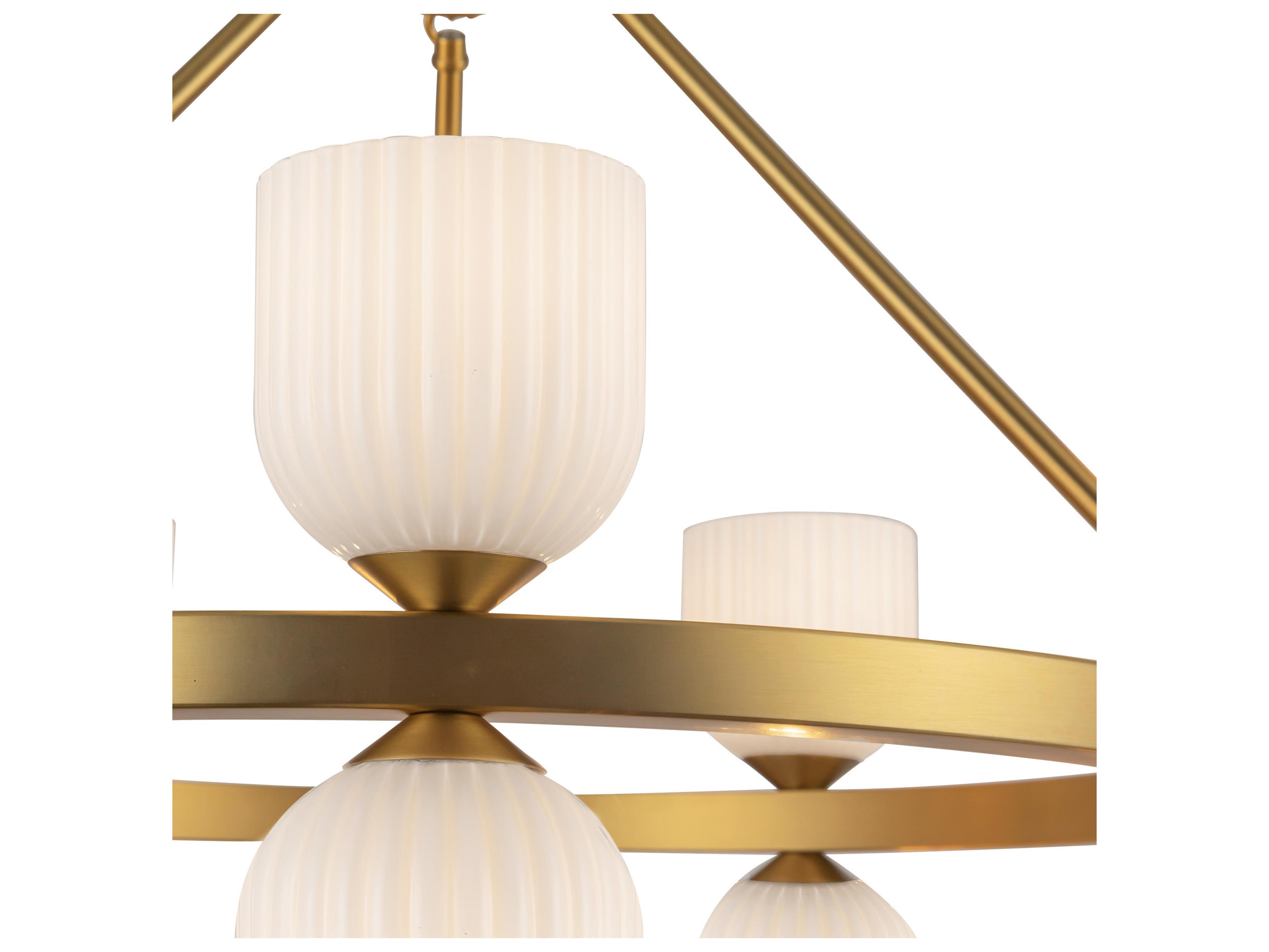 Alora Mood Nelly 10-Light Brushed Gold Geometric Chandelier