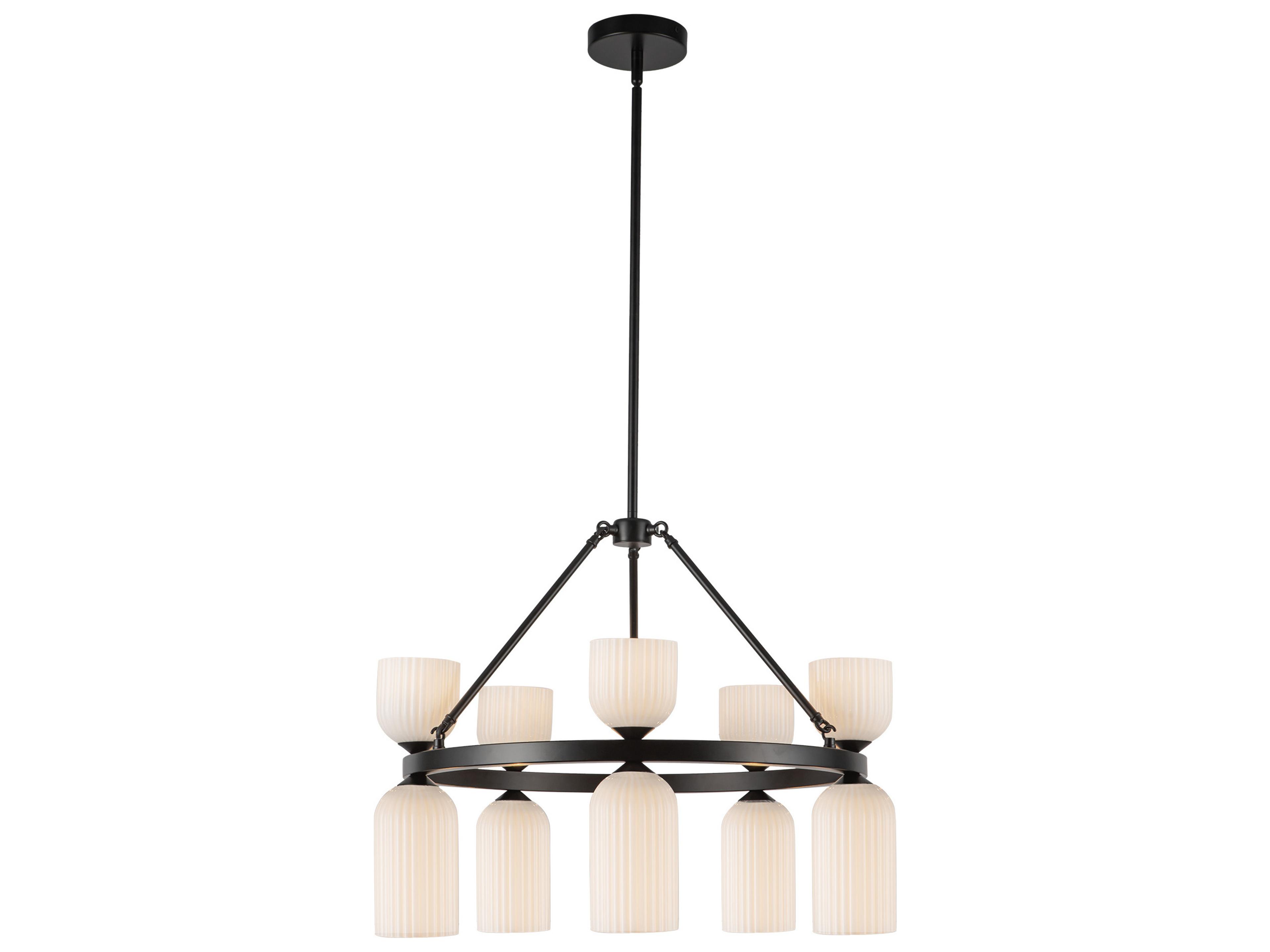 Alora Mood Nelly 10-Light Matte Black Geometric Chandelier