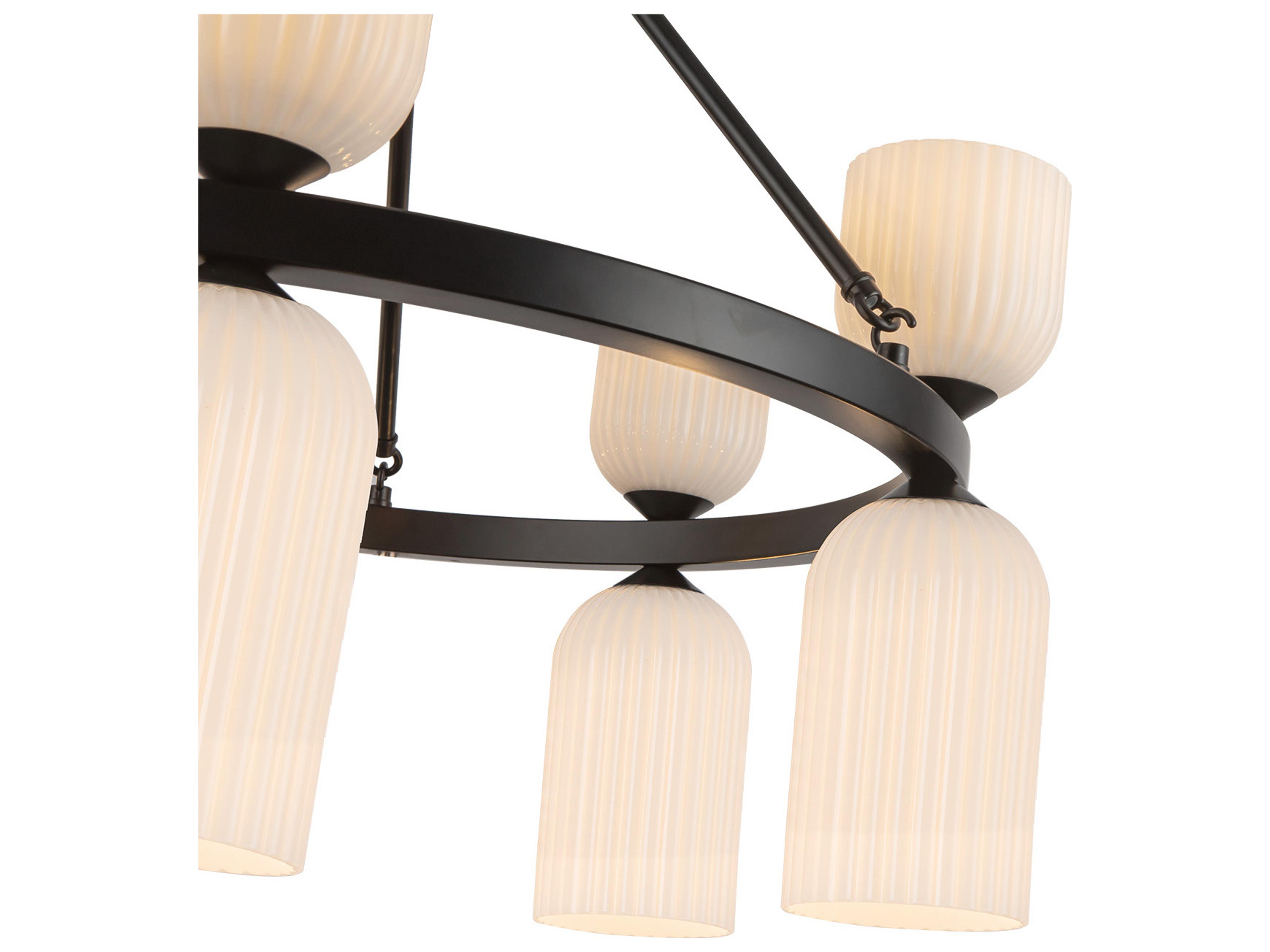 Alora Mood Nelly 10-Light Matte Black Geometric Chandelier