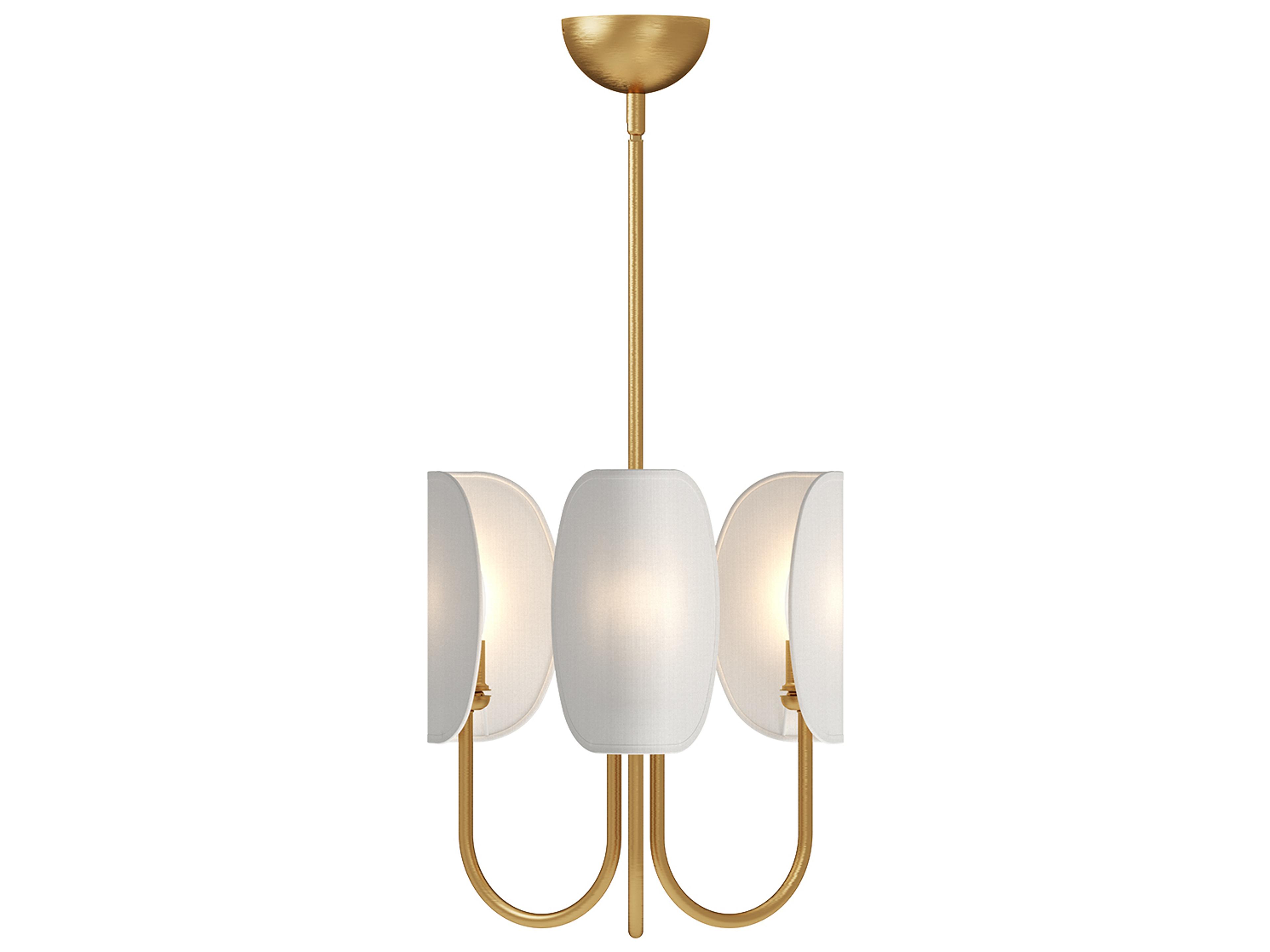 Seno Chandelier Aged Gold 3-Light Modern