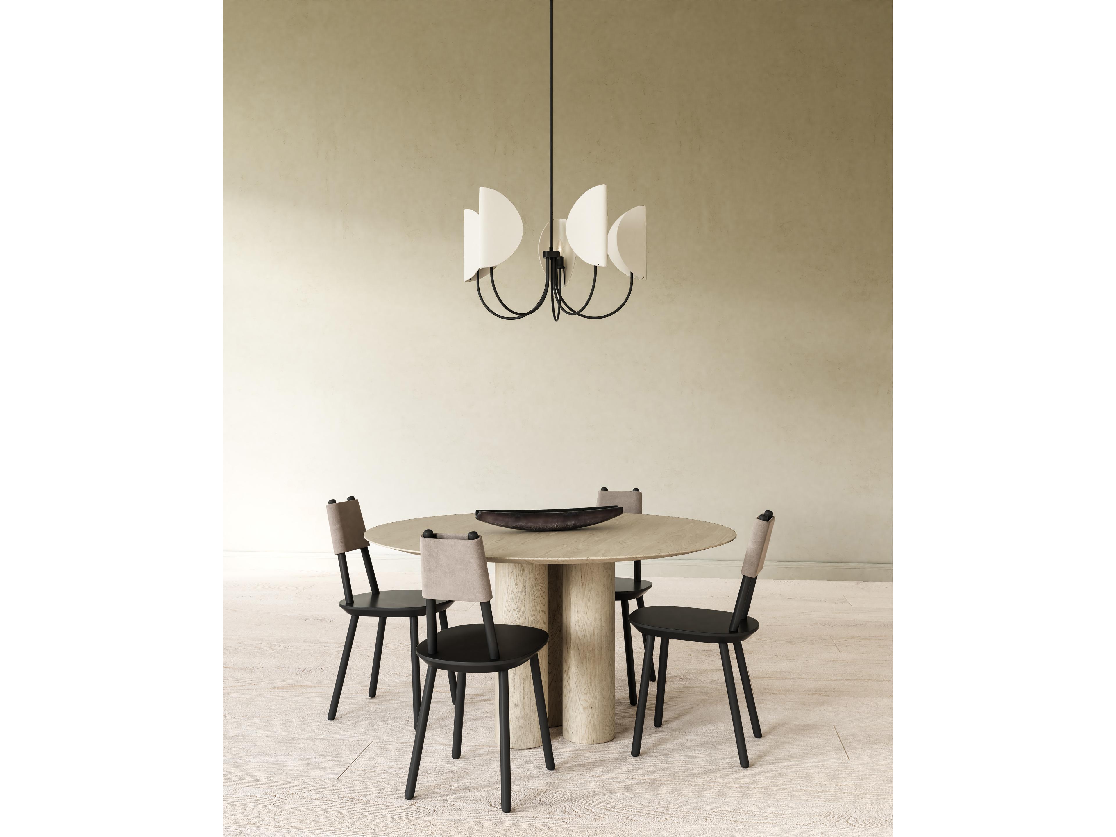 Alora Mood Seno 5-Light Matte Black Geometric Chandelier