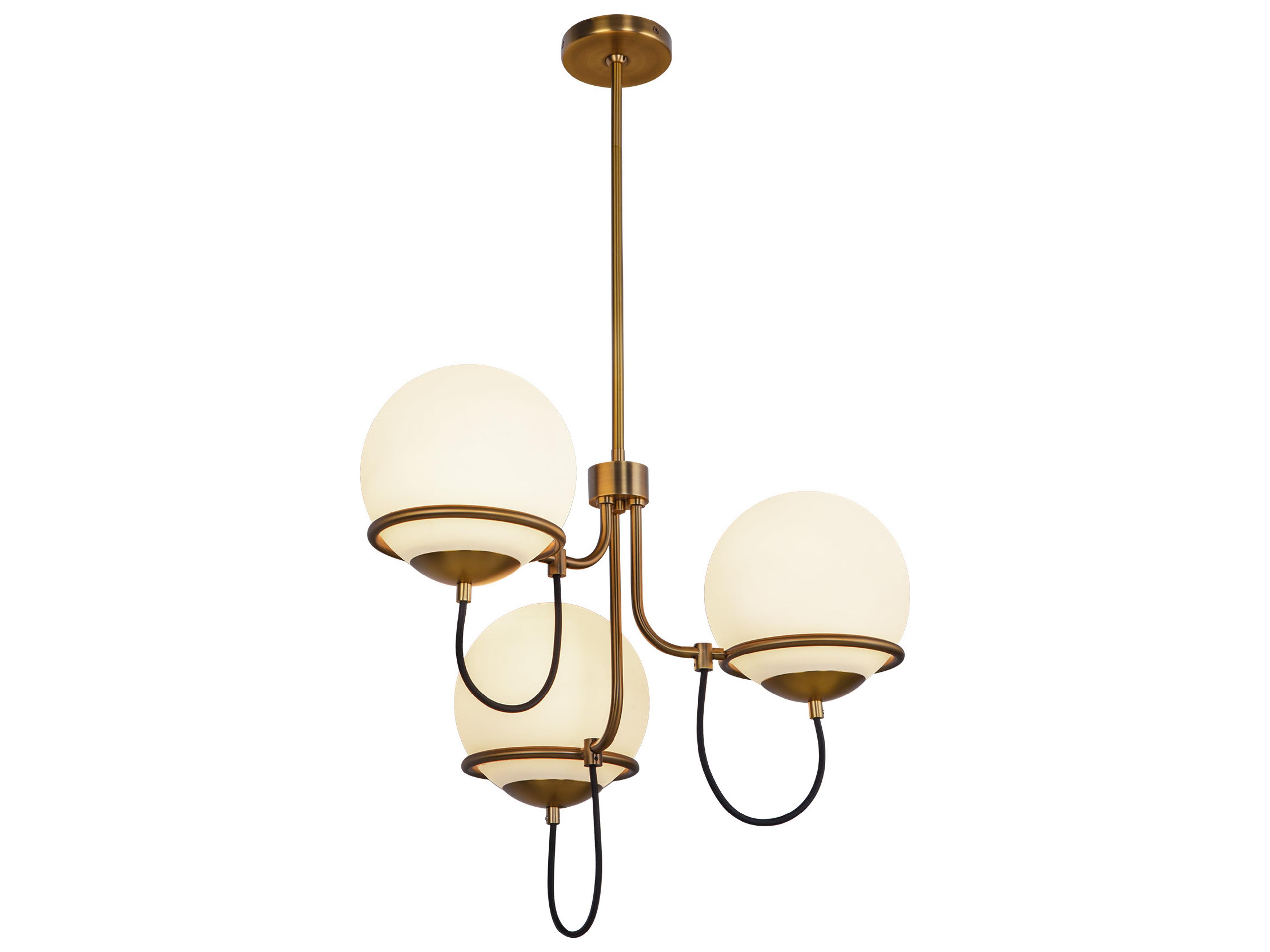 Alba Chandelier Aged Gold Modern