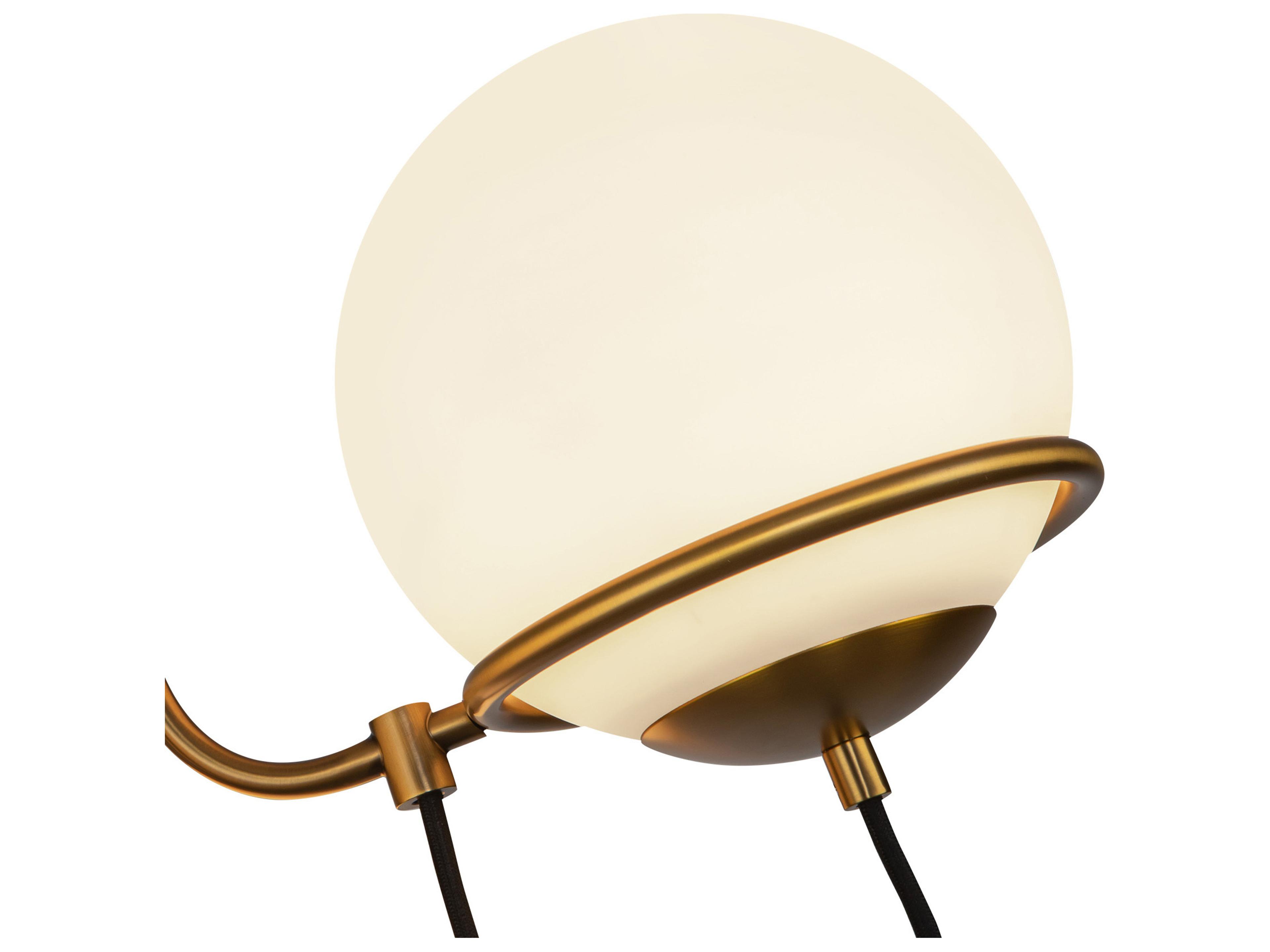 Alora Mood Alba 3-Light Aged Gold Globe Chandelier