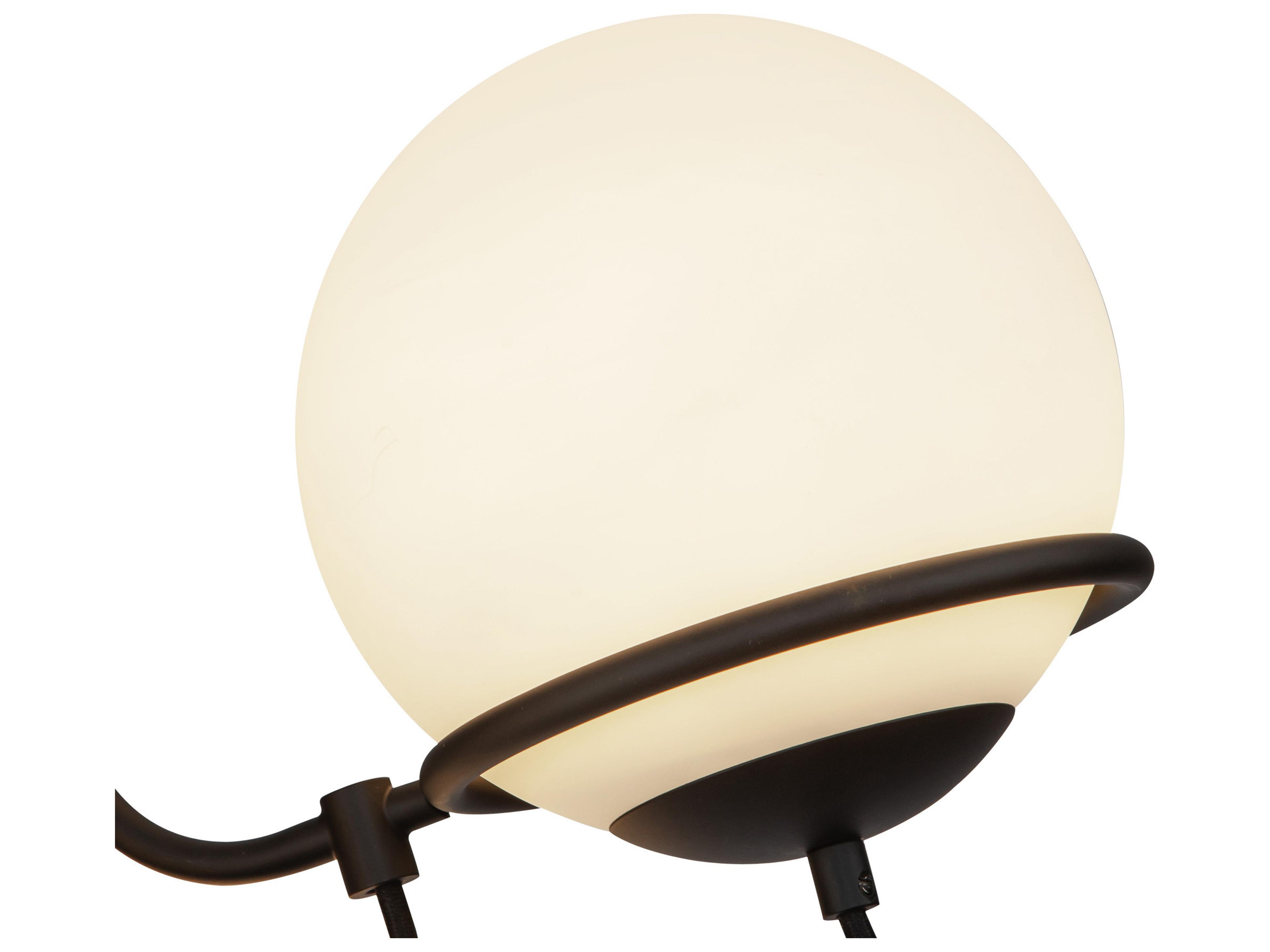 Alora Mood Alba 3-Light Matte Black Globe Chandelier