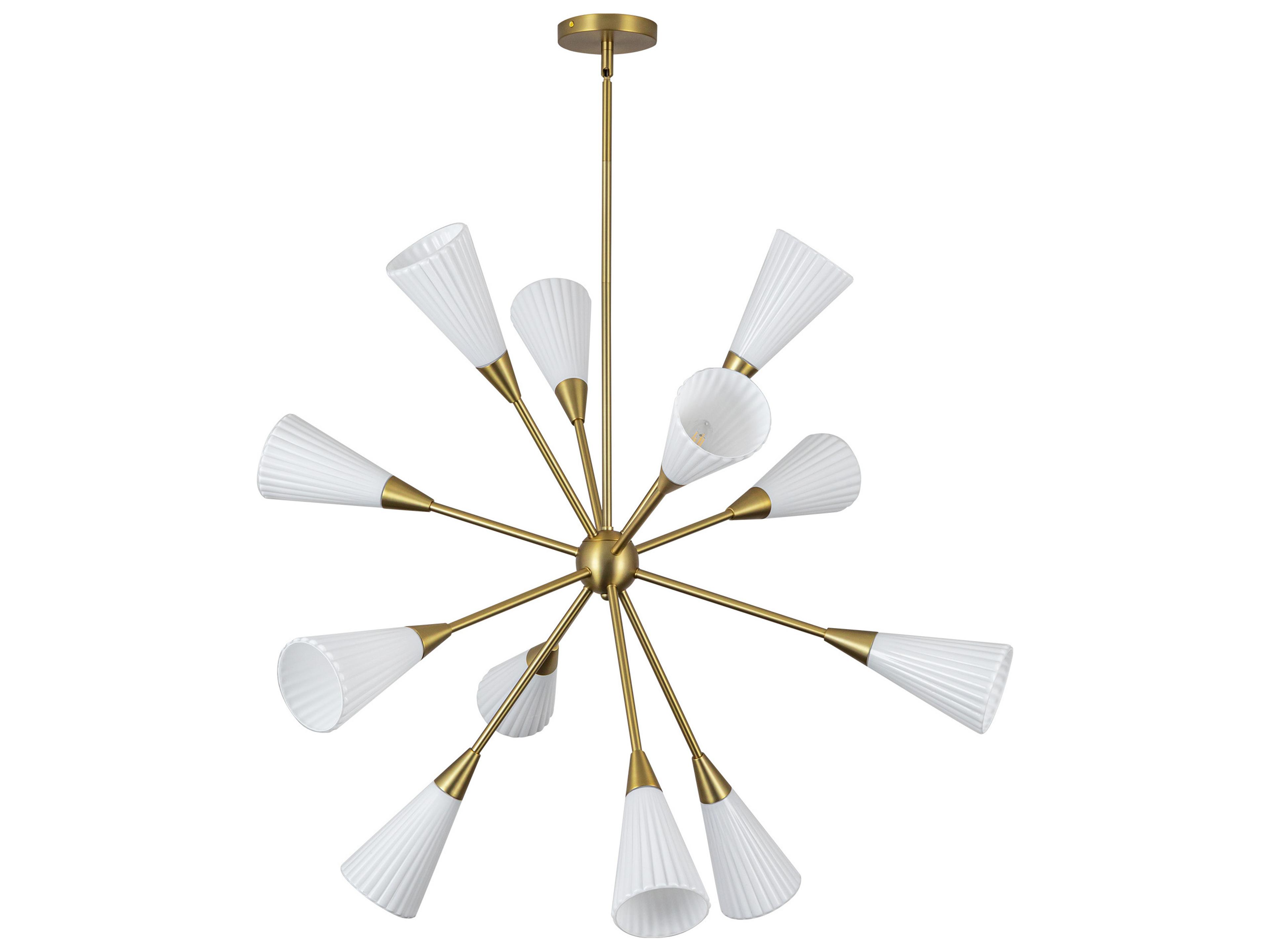 Alora Mood Cosmo 12-Light Brushed Gold Geometric Sputnik Chandelier