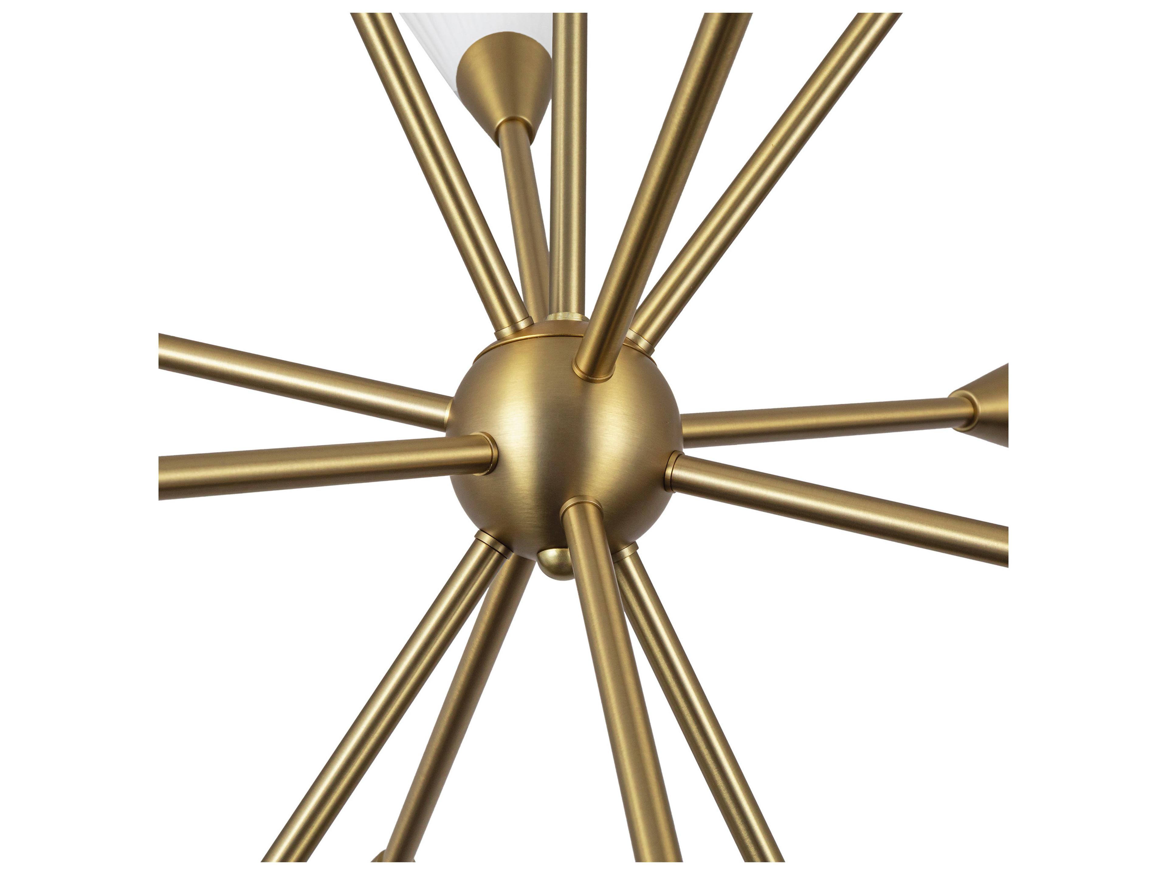 Alora Mood Cosmo 12-Light Brushed Gold Geometric Sputnik Chandelier