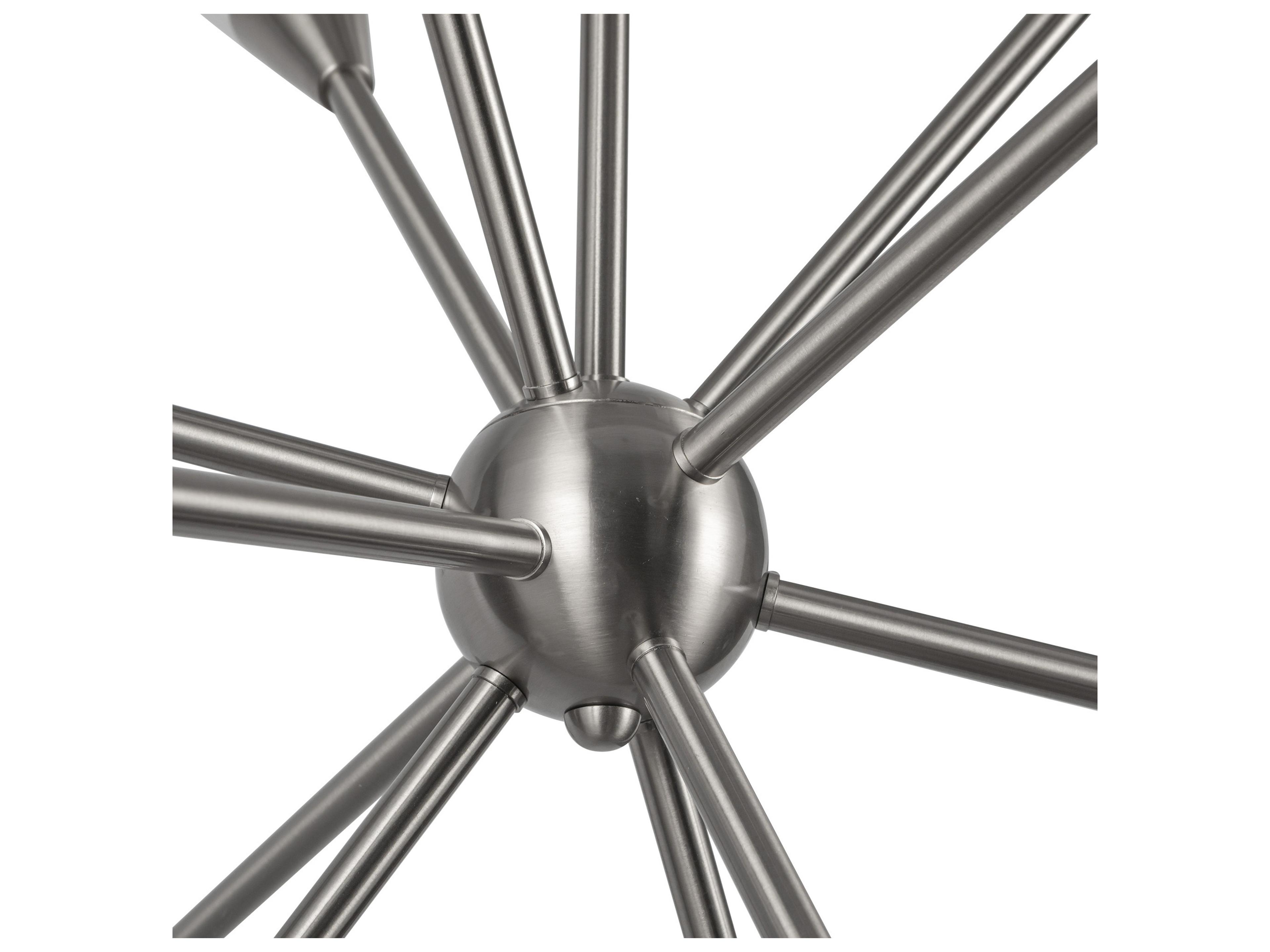 Alora Mood Cosmo 12-Light Brushed Nickel Geometric Sputnik Chandelier