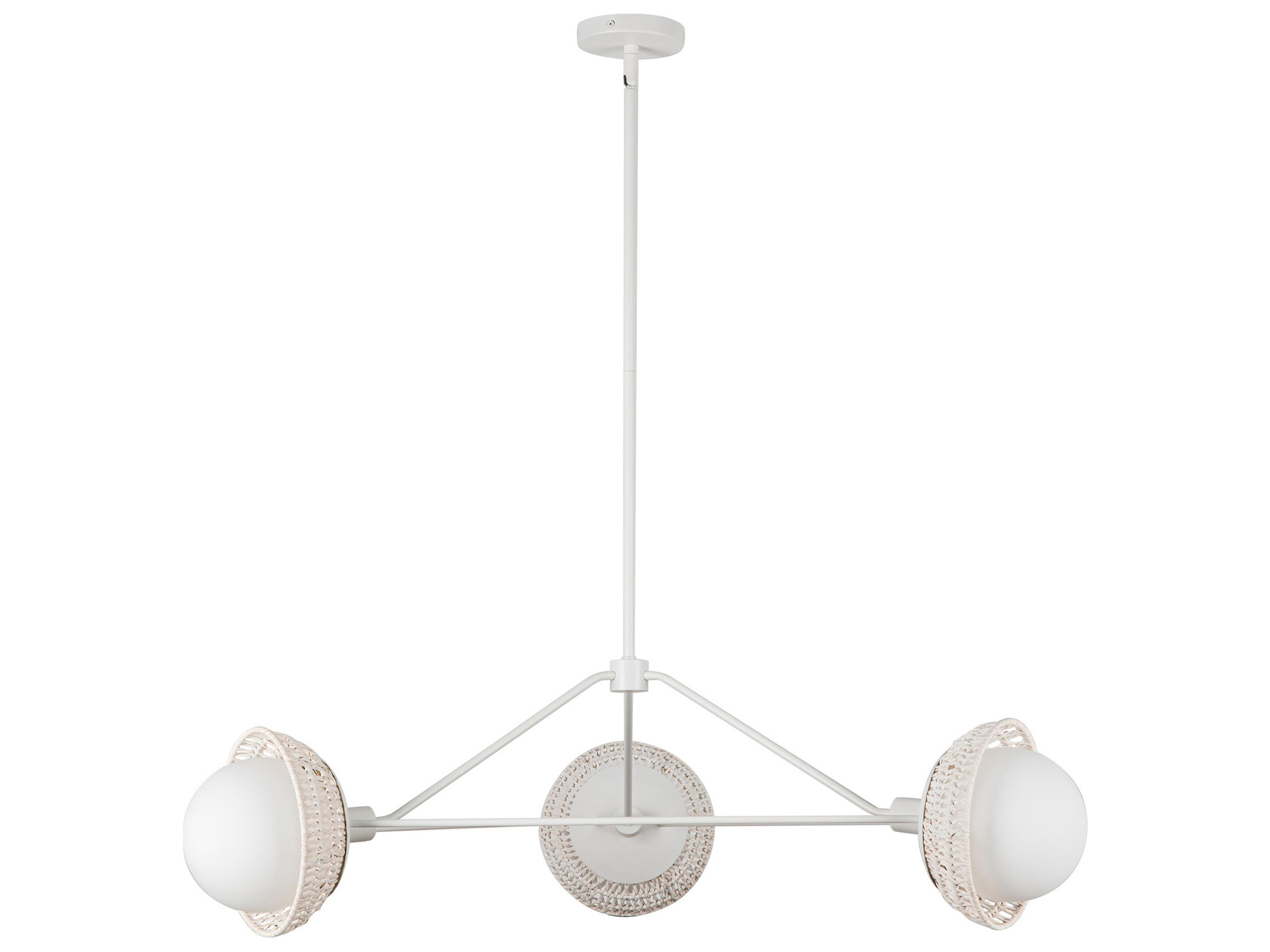 Alora Mood Perth 3-Light White Geometric Chandelier