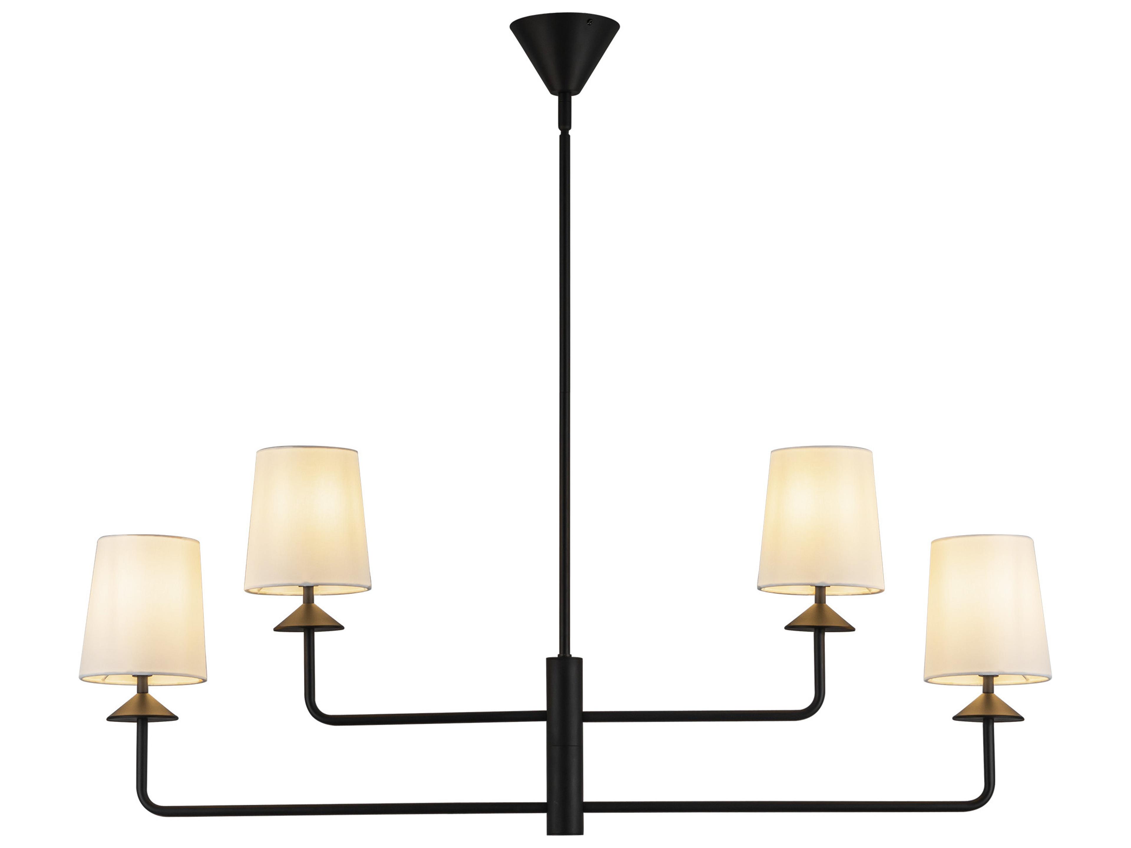 Alora Mood Bridgette 4-Light Matte Black Chandelier