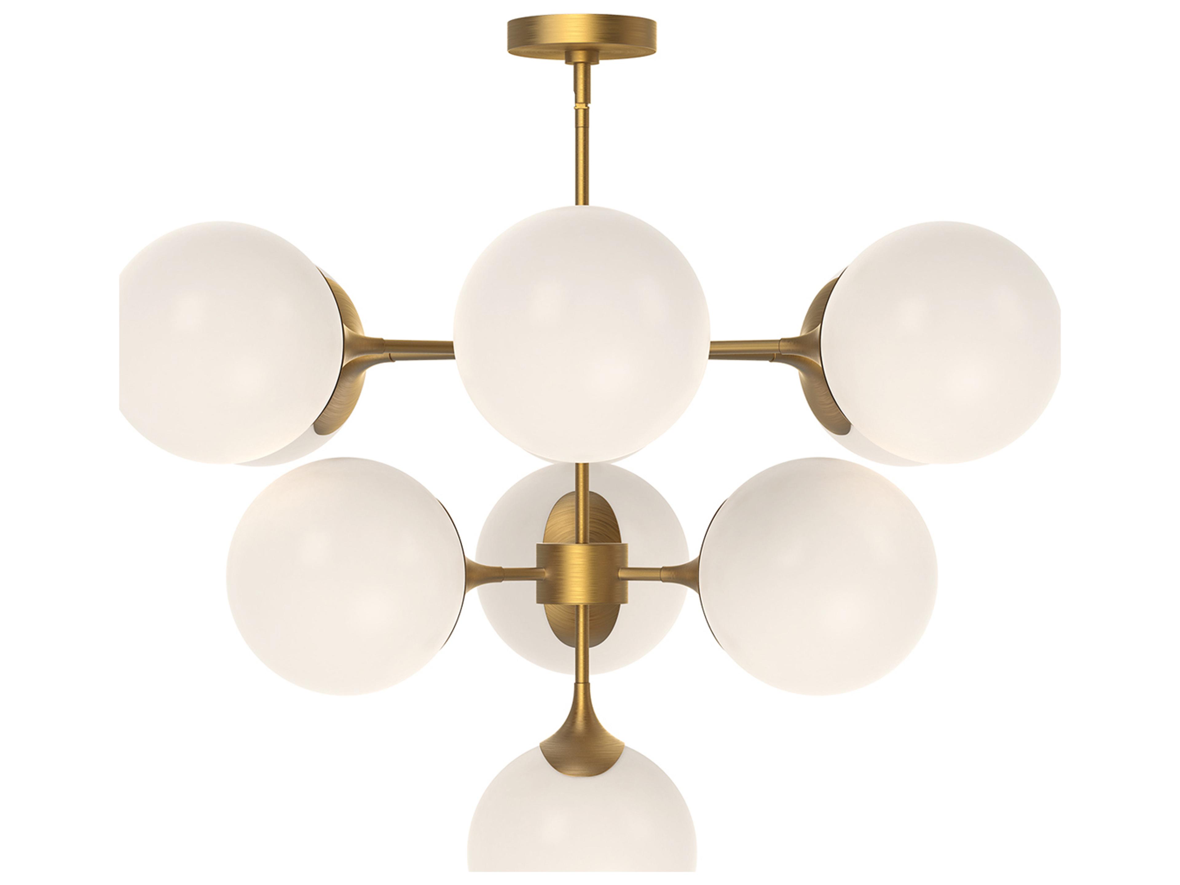 Alora Mood Nouveau 10-Light Aged Gold Globe Tiered Chandelier
