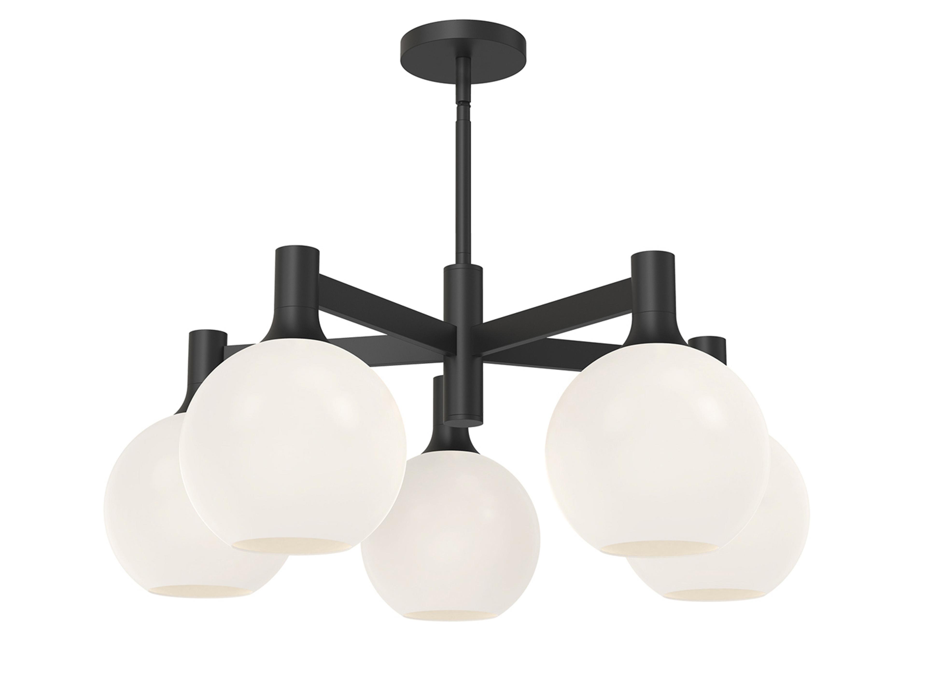 Castilla Chandelier Matte Black Mid-Century Modern
