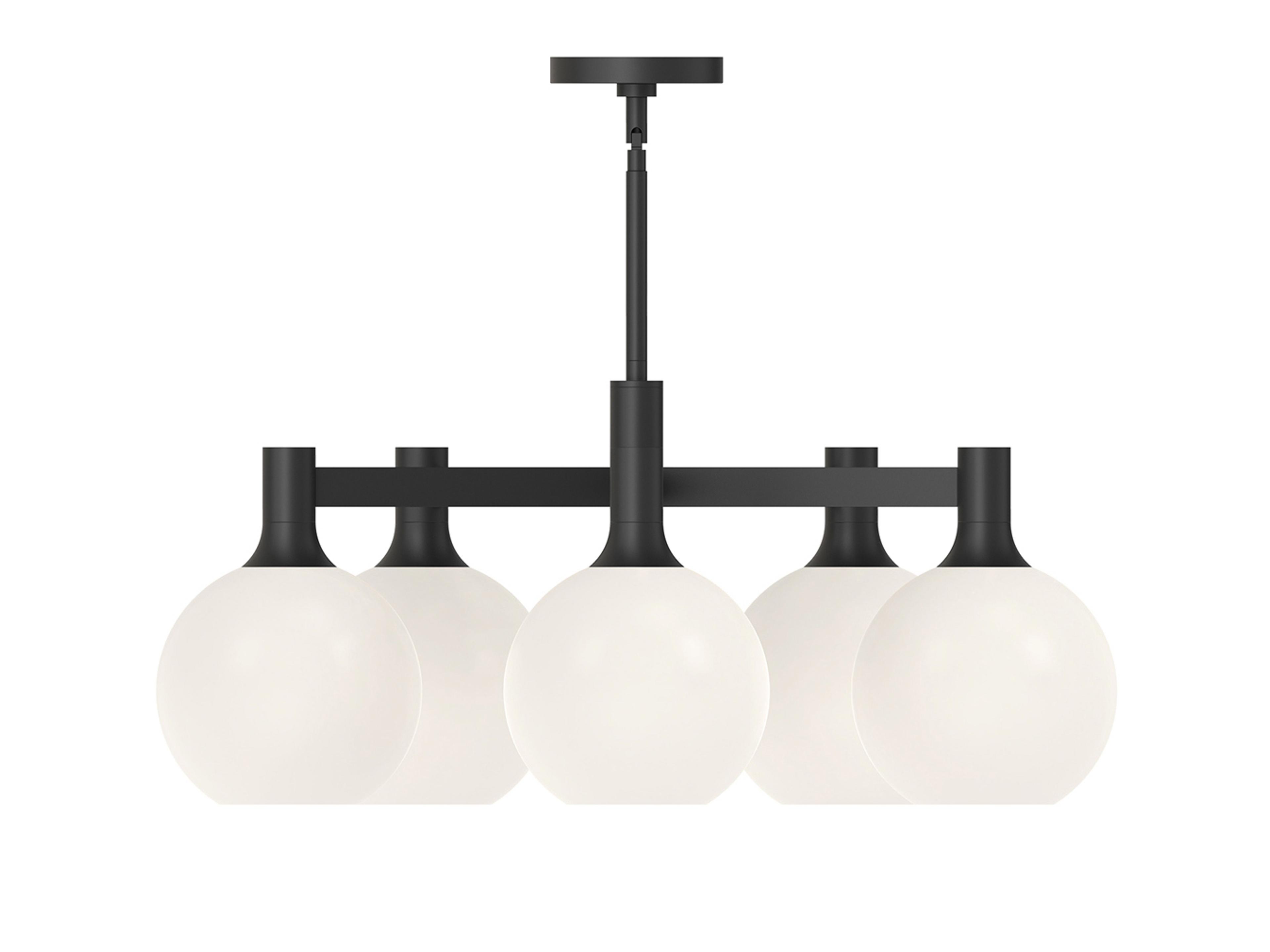 Alora Mood Castilla 5-Light Matte Black Globe Chandelier