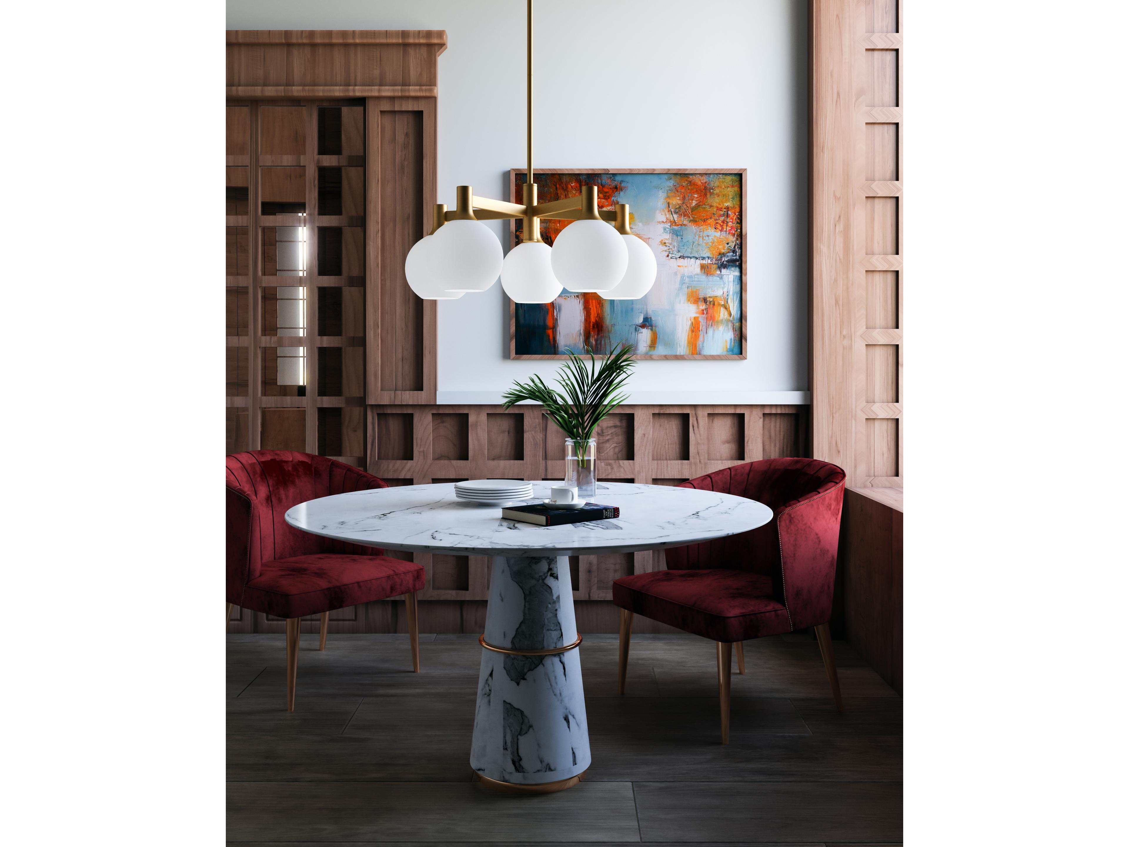 Alora Mood Castilla 6-Light Aged Gold Globe Chandelier