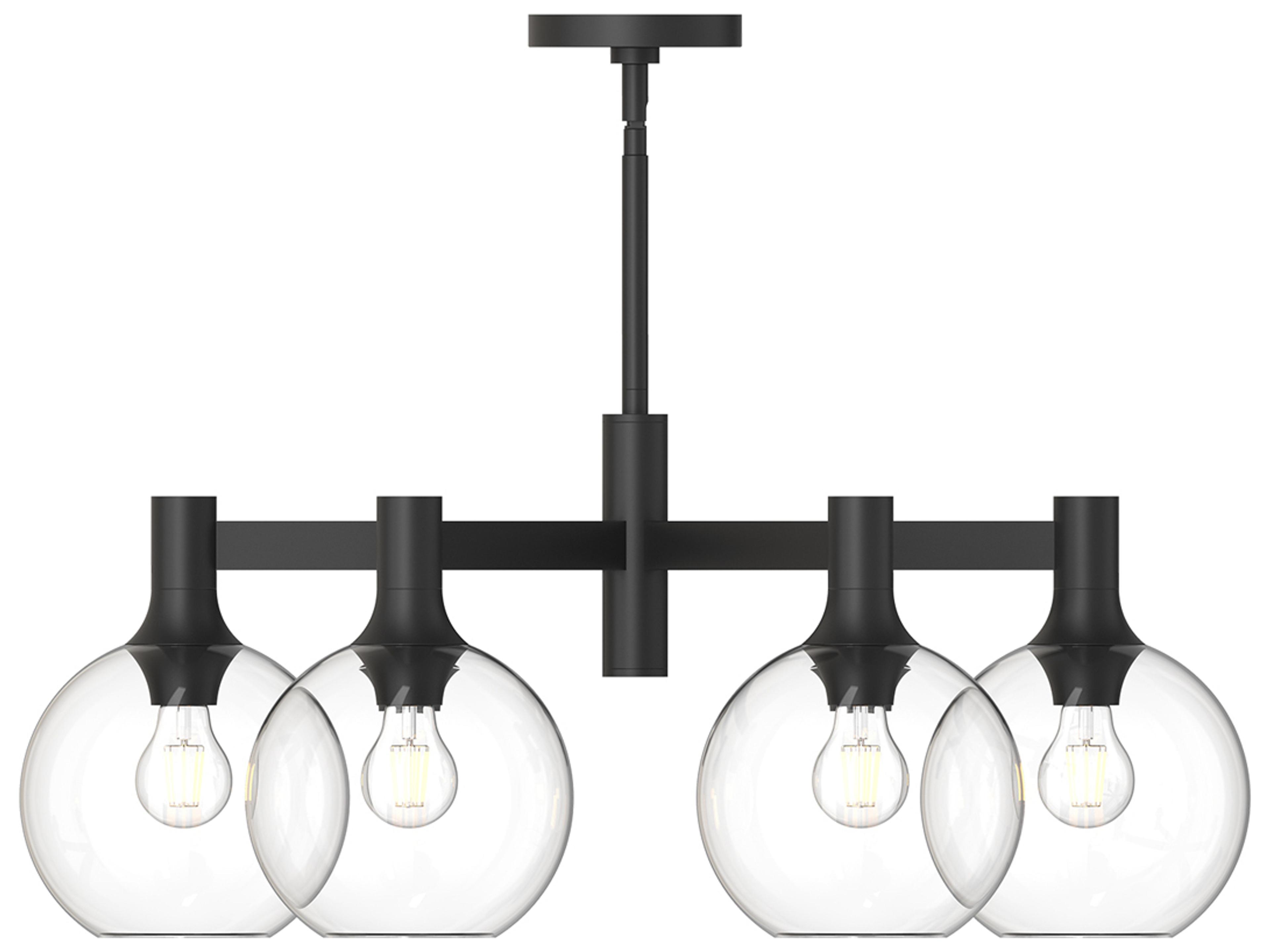 Alora Mood Castilla 6-Light Matte Black Globe Chandelier
