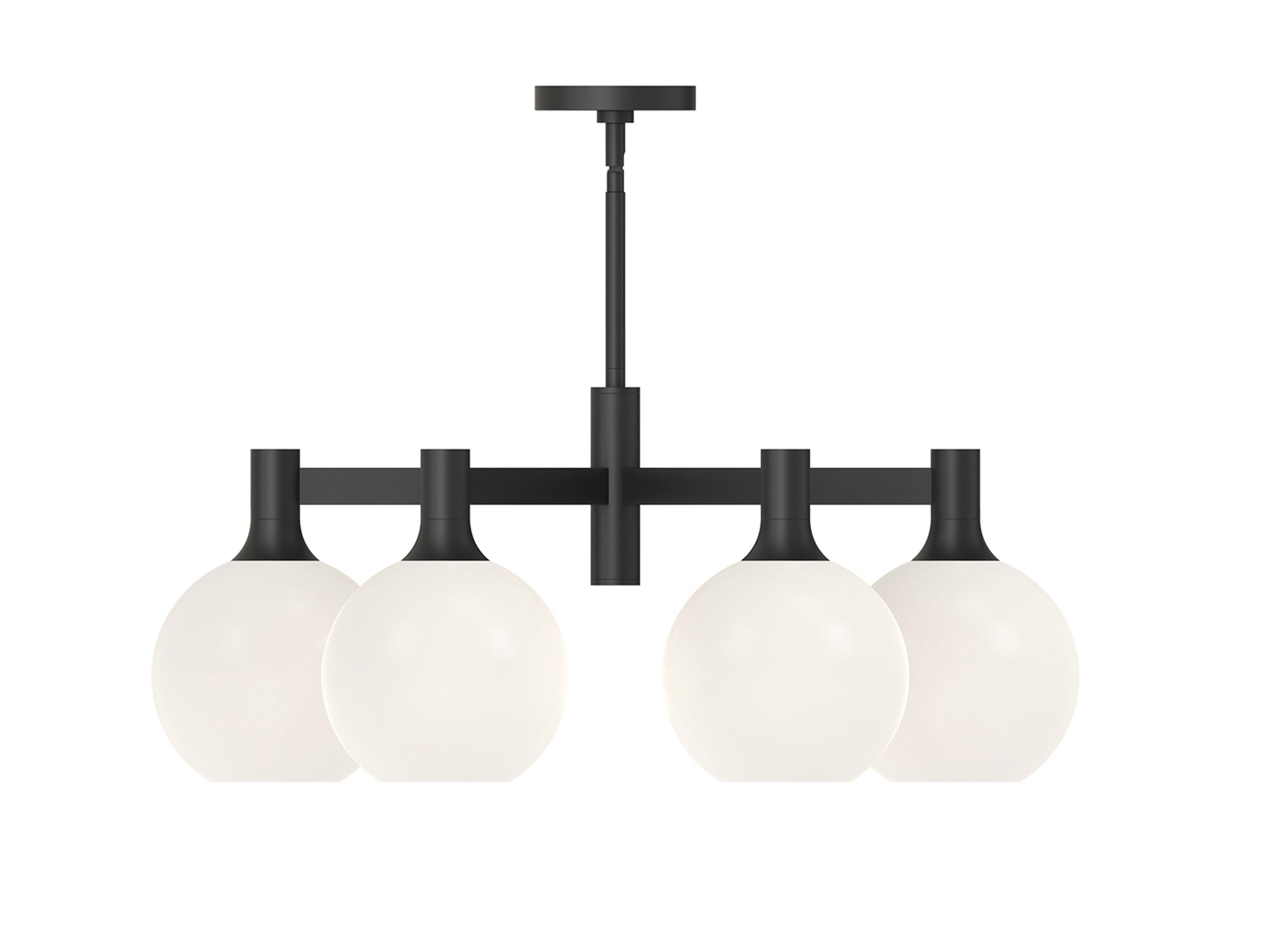 Alora Mood Castilla 6-Light Matte Black Globe Chandelier