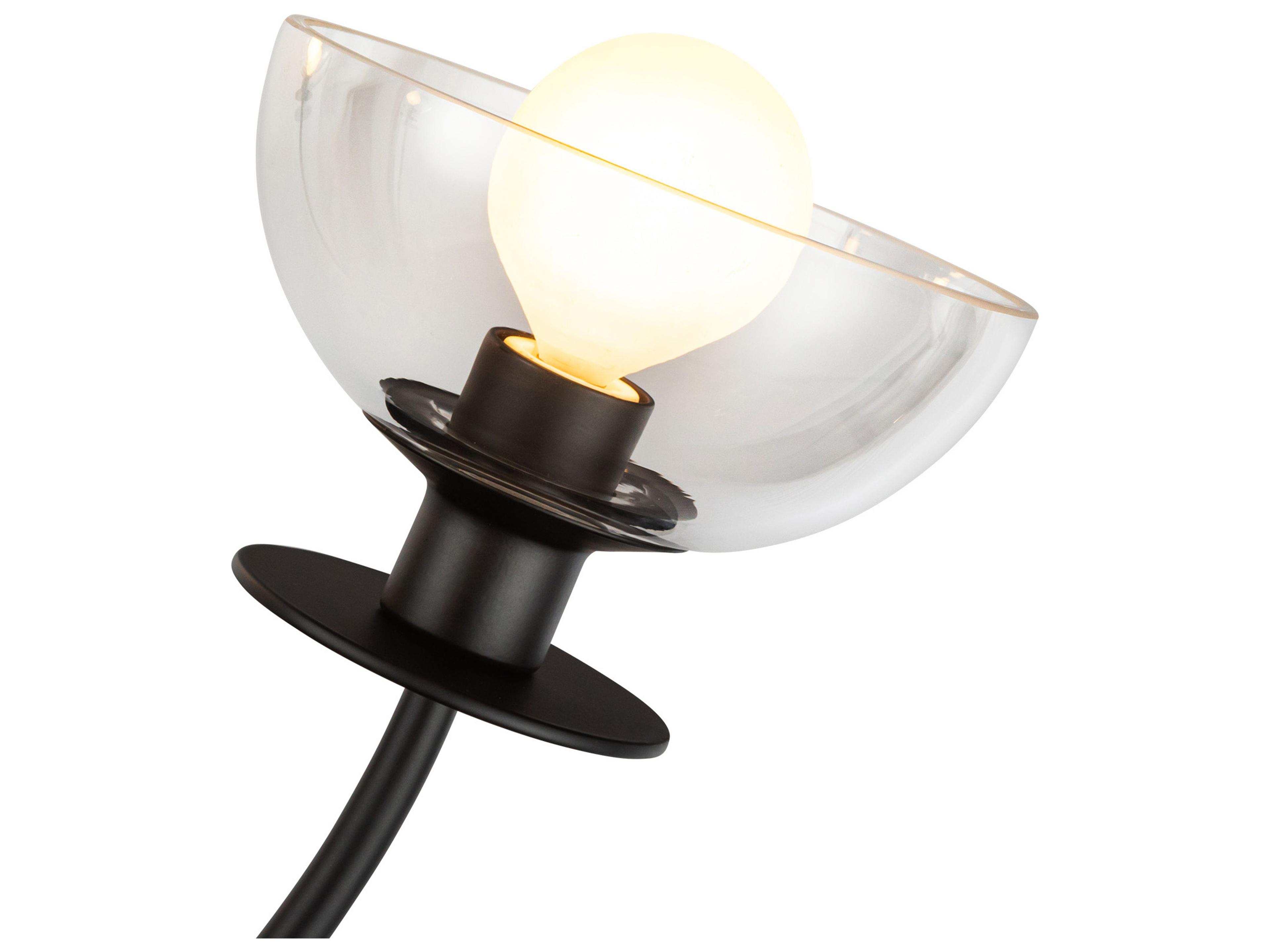 Alora Mood Sylvia 4-Light Matte Black Bowl Geometric Chandelier