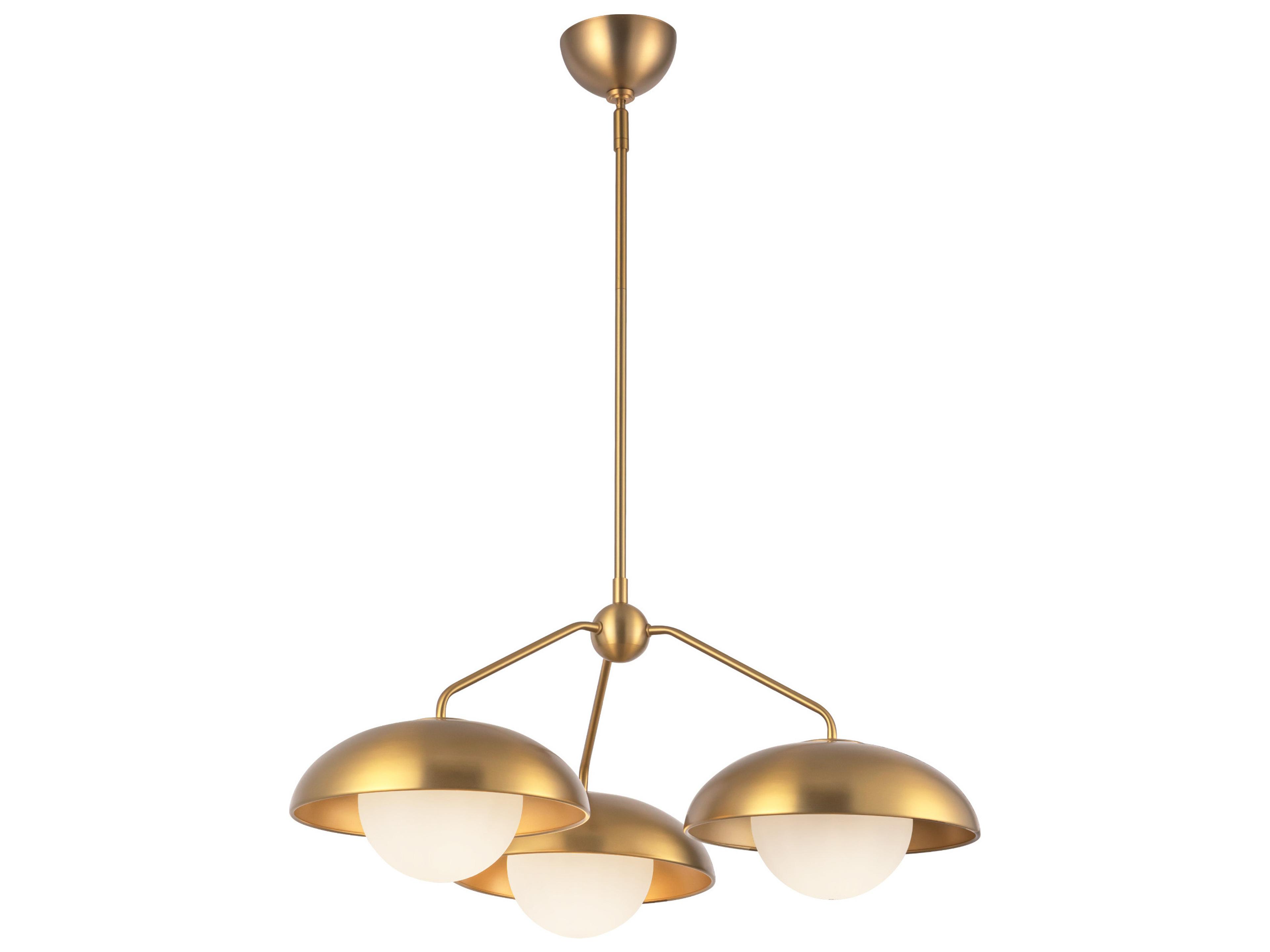 Alora Mood Rubio 3-Light Aged Gold Globe Chandelier