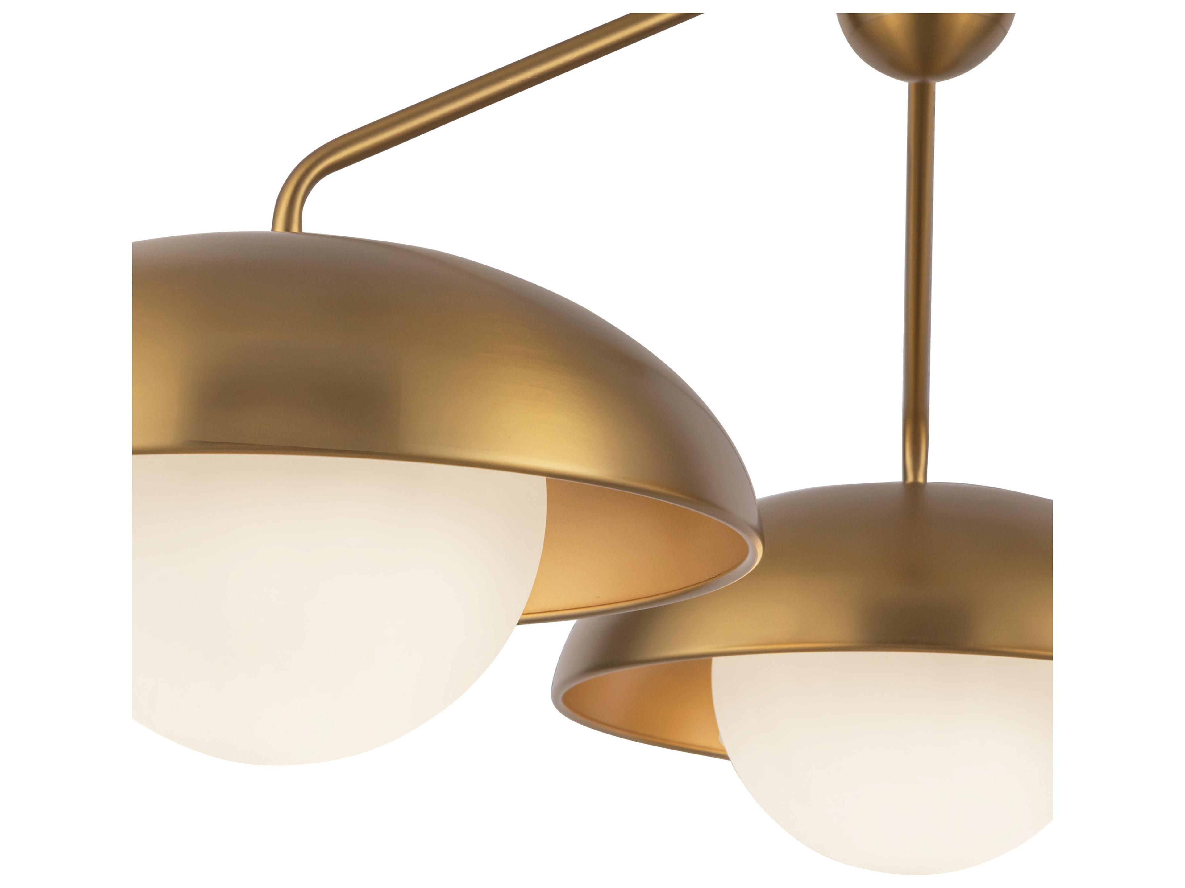 Alora Mood Rubio 3-Light Aged Gold Globe Chandelier