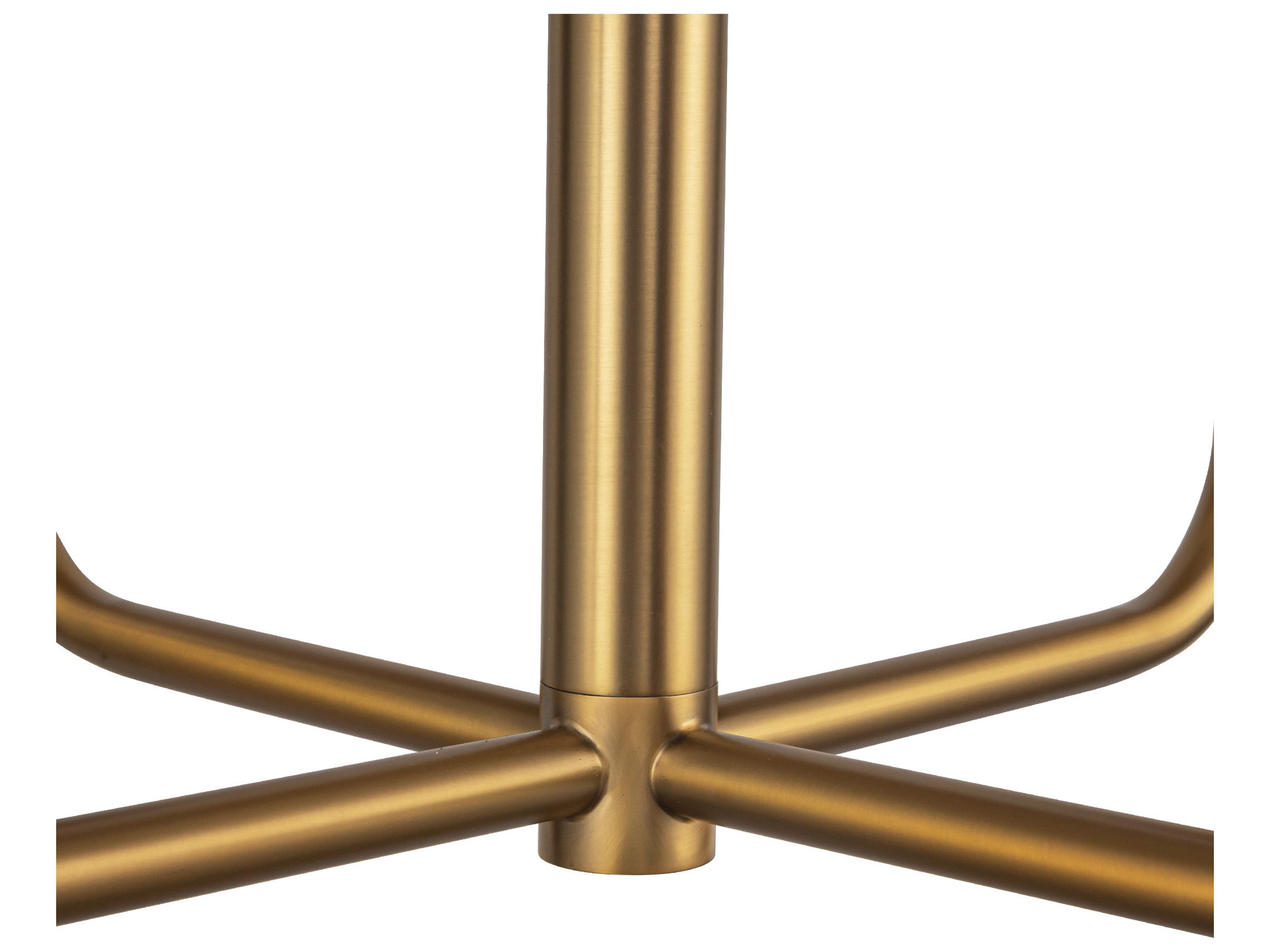 Alora Mood Plisse 4-Light Aged Gold Chandelier