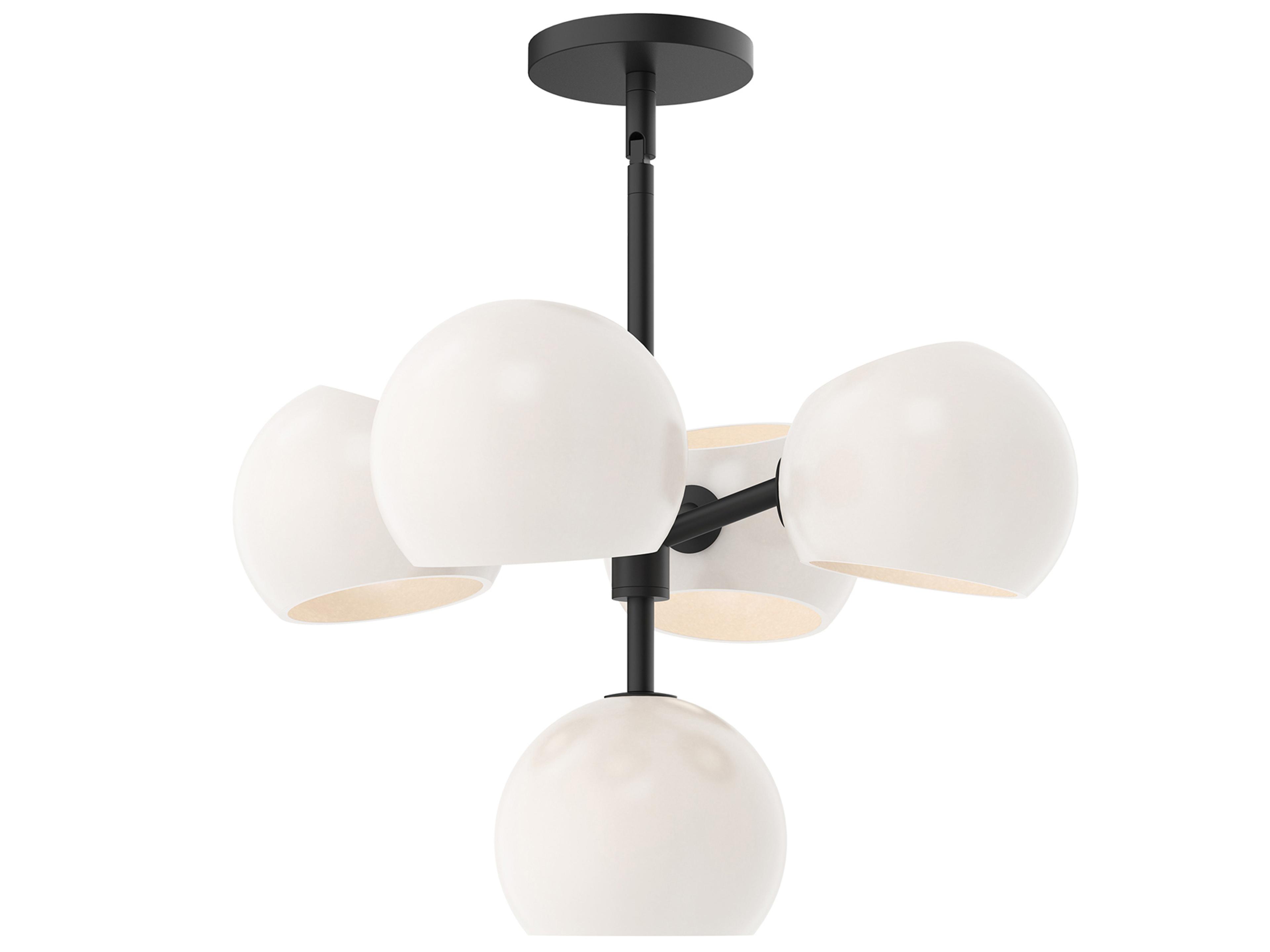 Willow 5 Light Chandelier Modern Matte Black