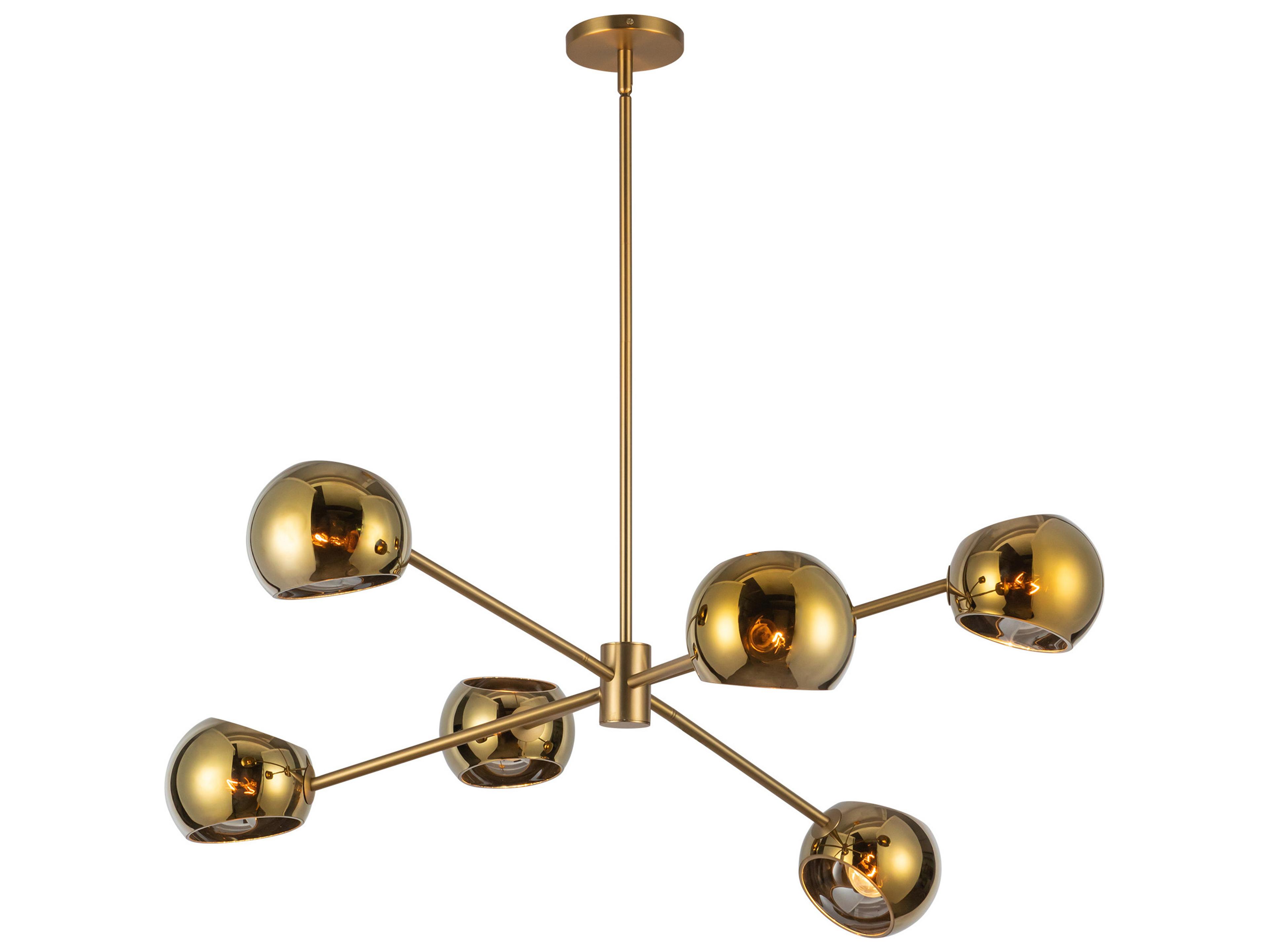 Willow Chandelier 37-Inch Brushed Gold