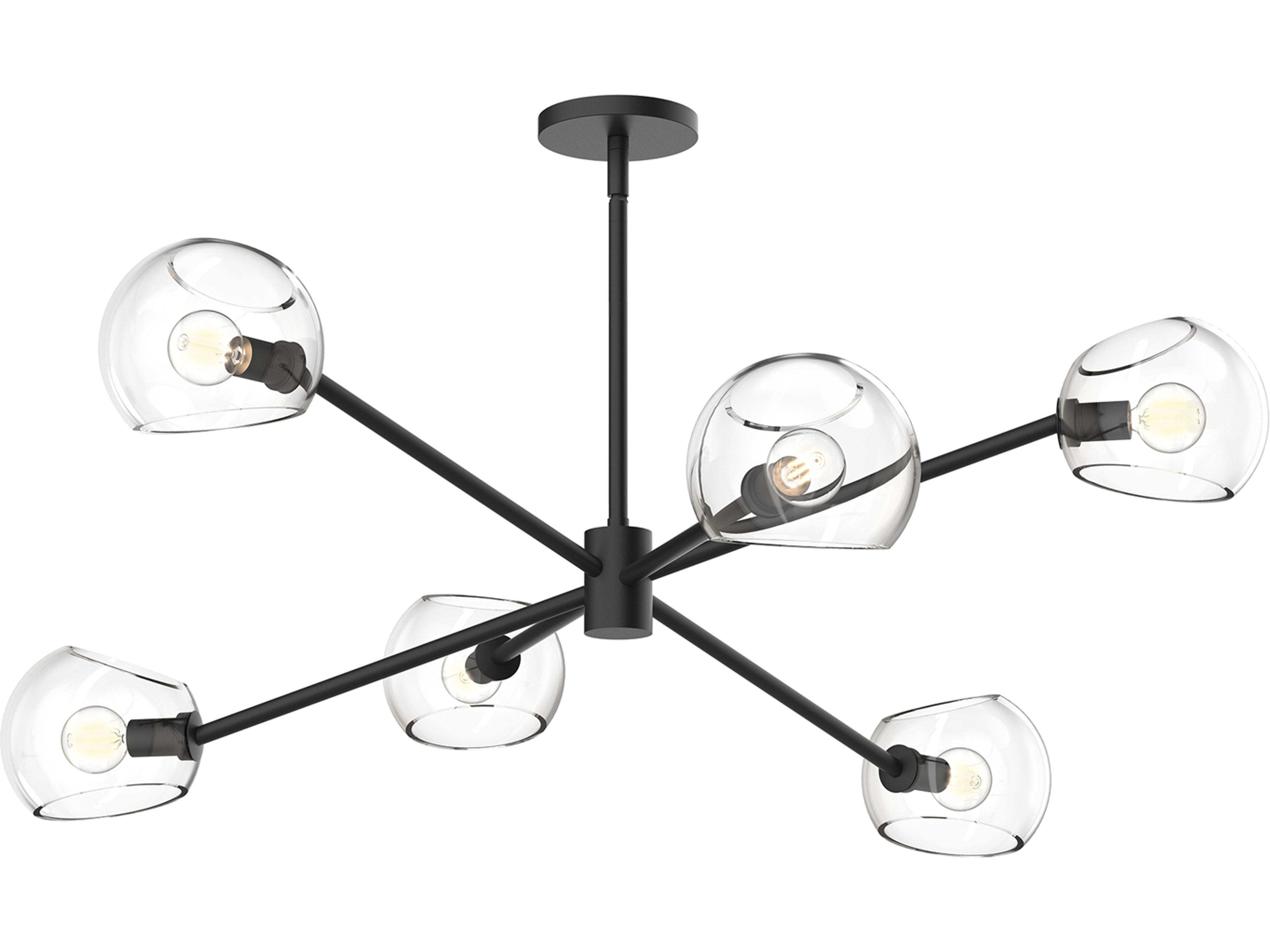 Willow 6 Light Chandelier Modern Sputnik Fixture