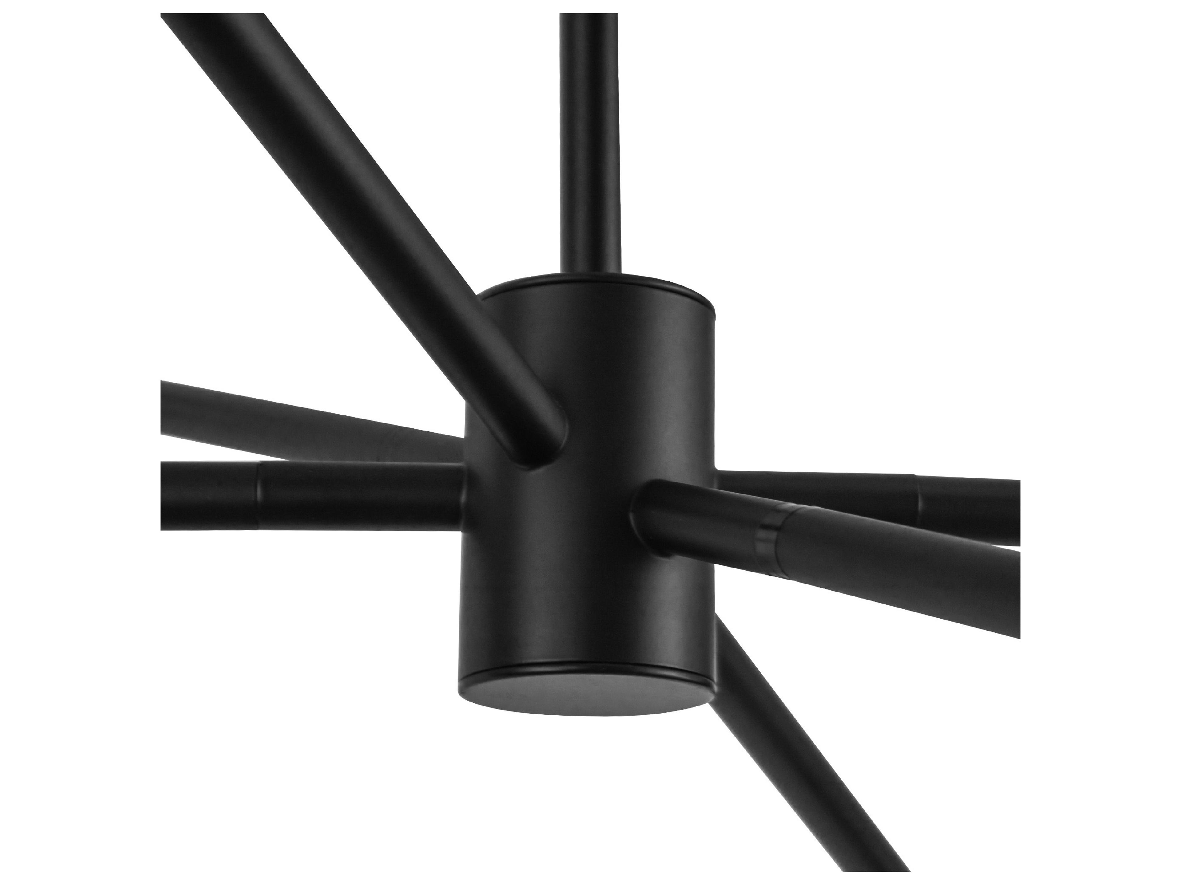 Alora Mood Willow 6-Light Matte Black Globe Chandelier