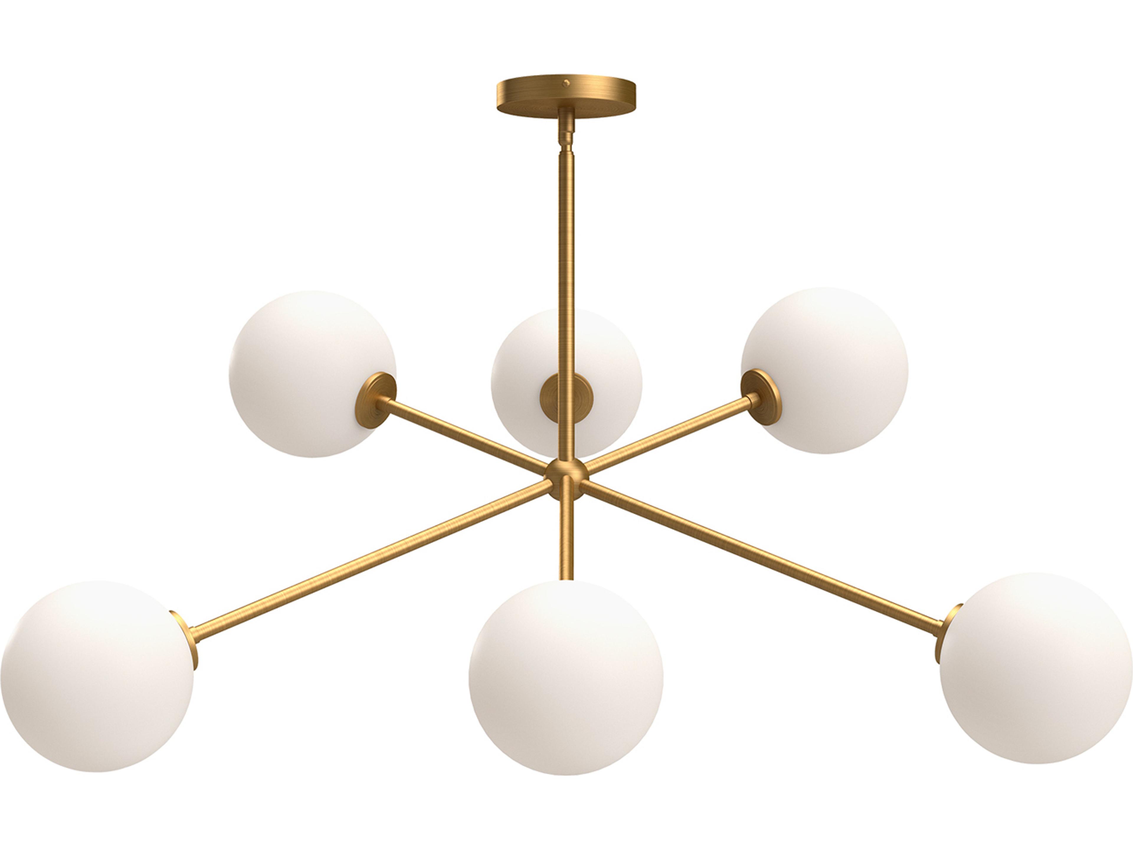 Cassia Chandelier Sputnik Style Aged Gold