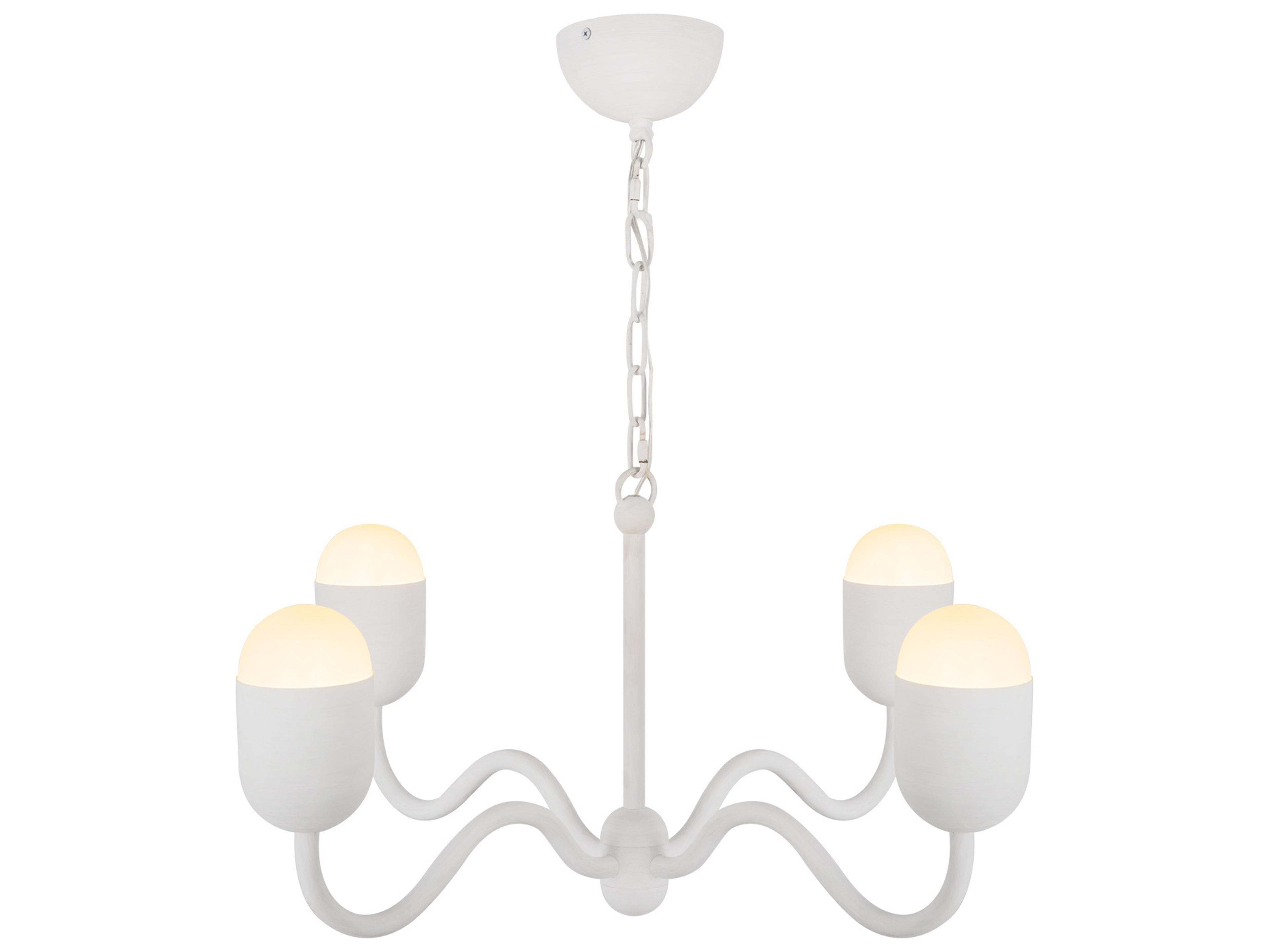 Effie 4 Light Chandelier in Antique White Elegant and Playful