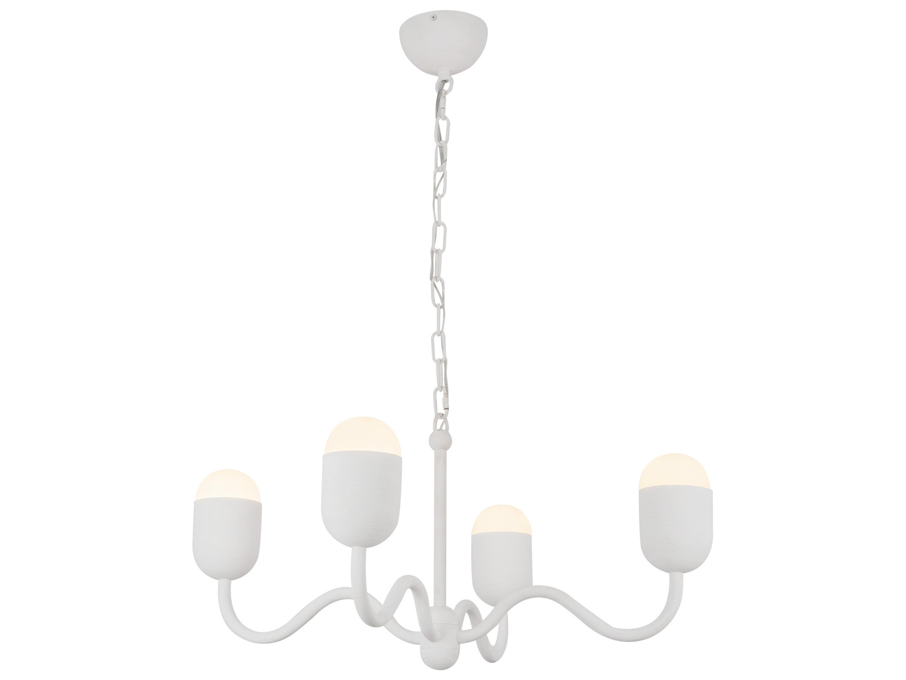 Alora Mood Effie 4-Light Antique White Chandelier