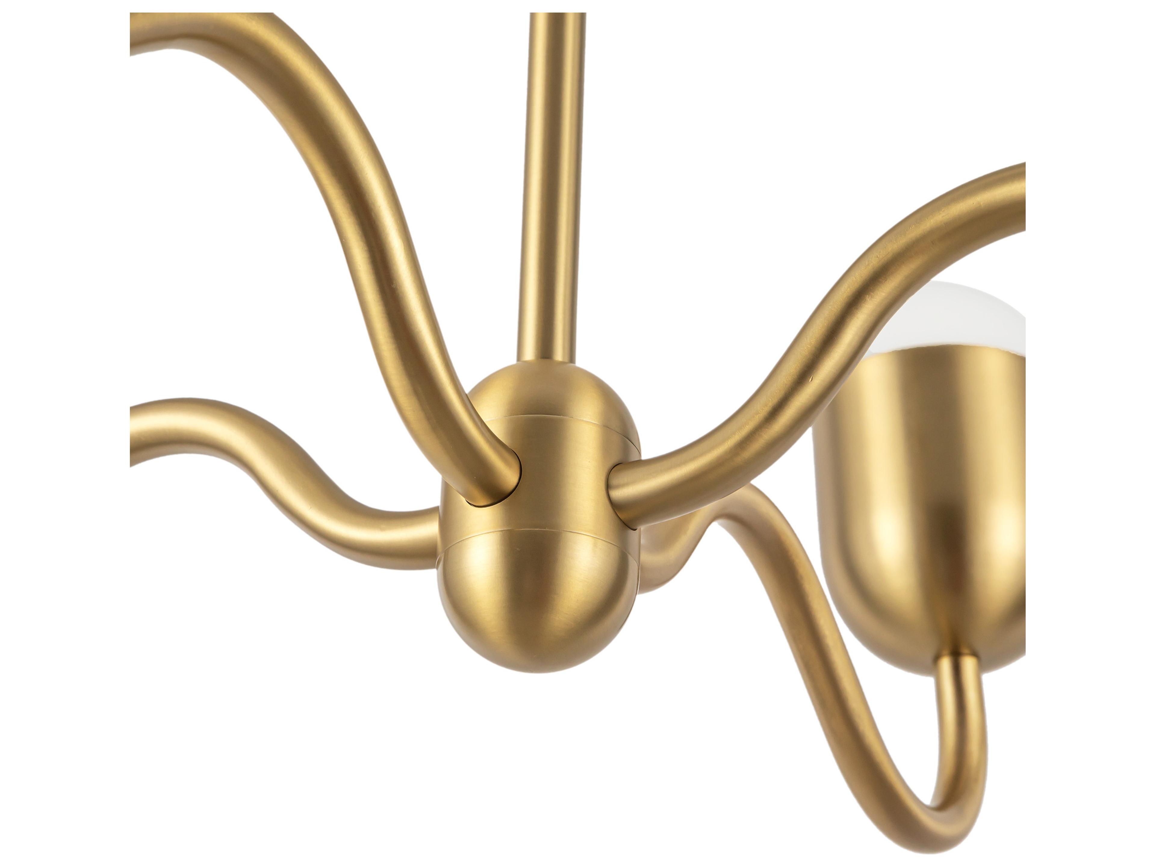 Alora Mood Effie 4-Light Brushed Gold Chandelier