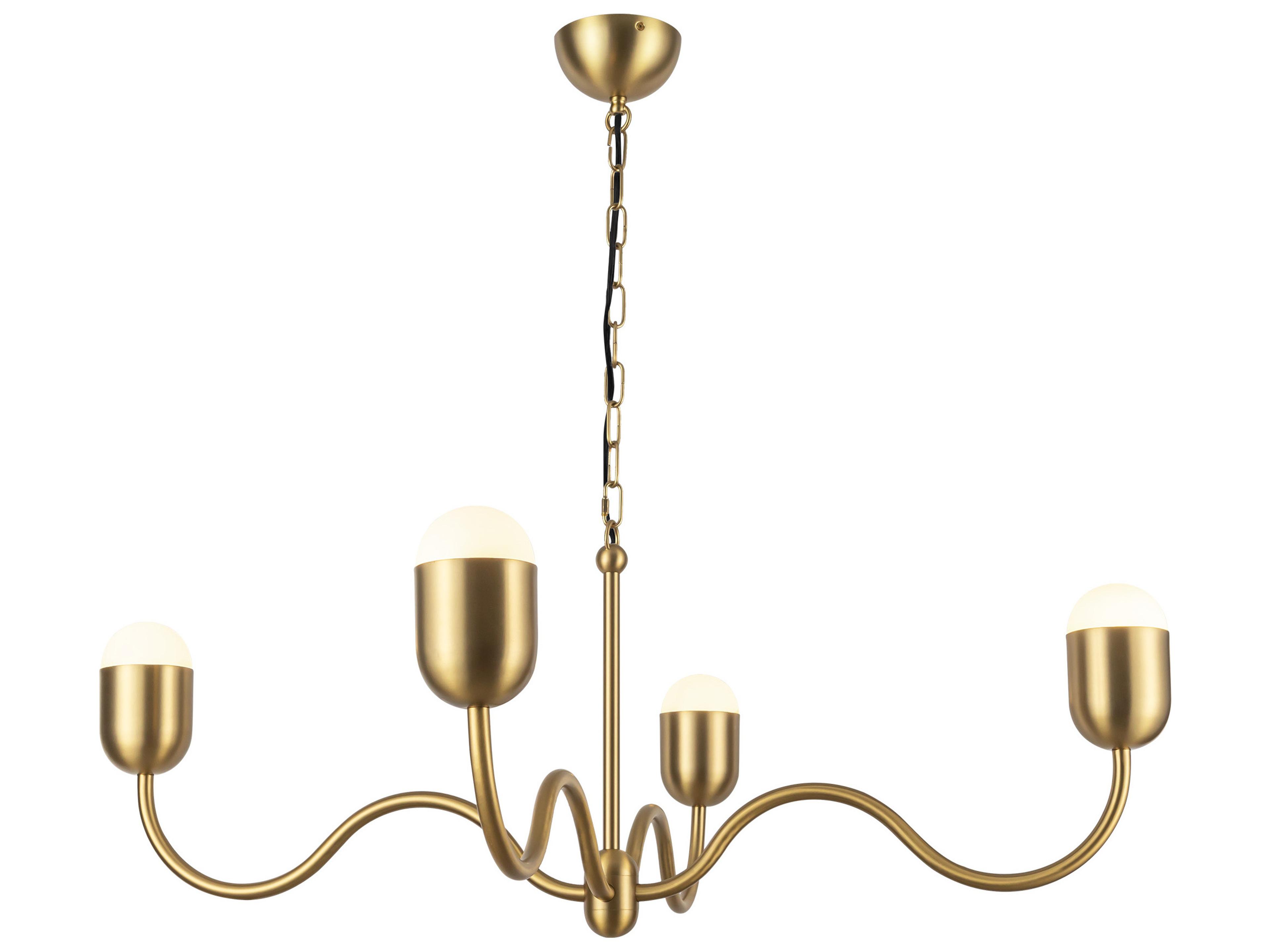 Alora Mood Effie 4-Light Brushed Gold Chandelier